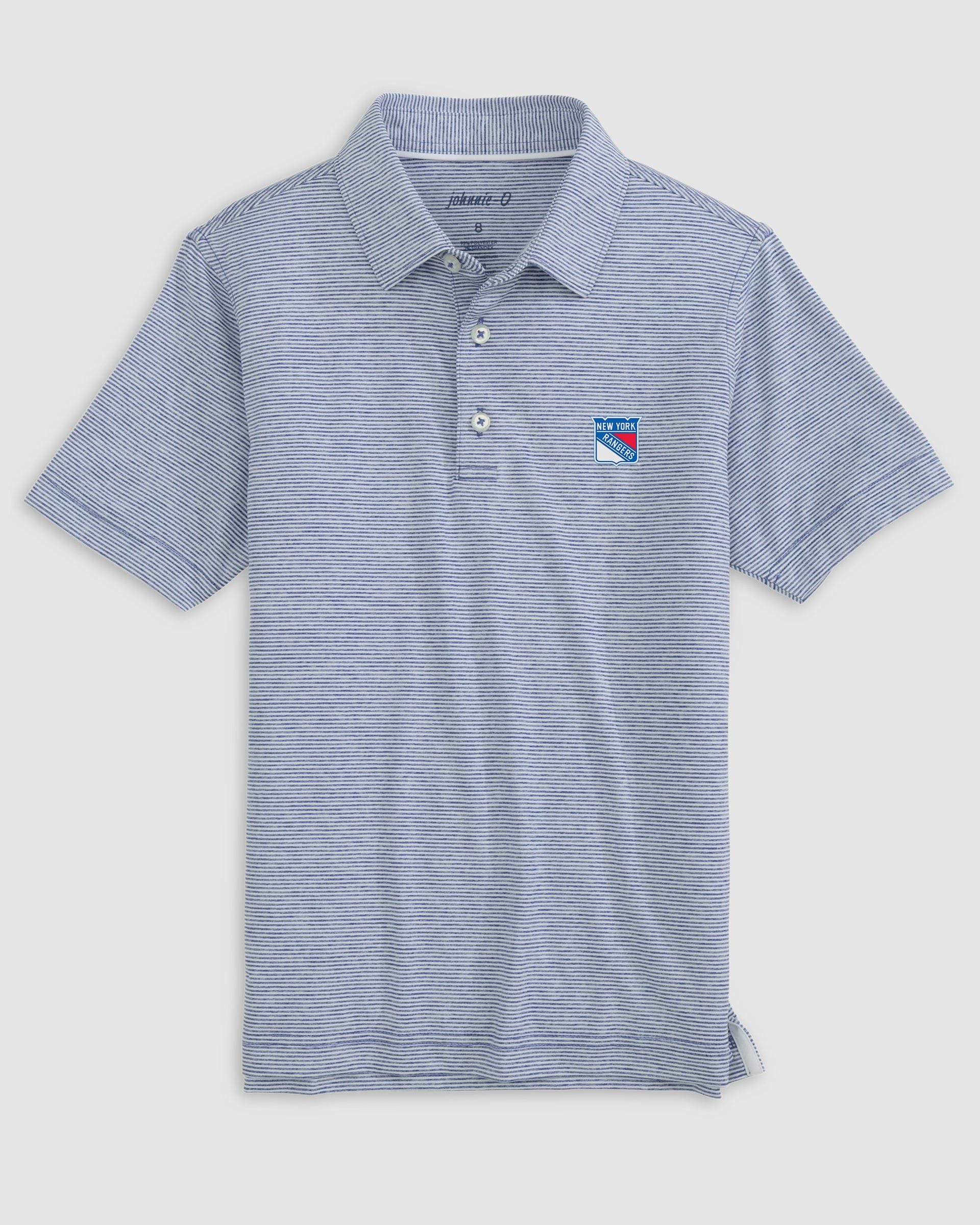 New York Rangers Lyndonn Jr. Striped Jersey Performance Polo