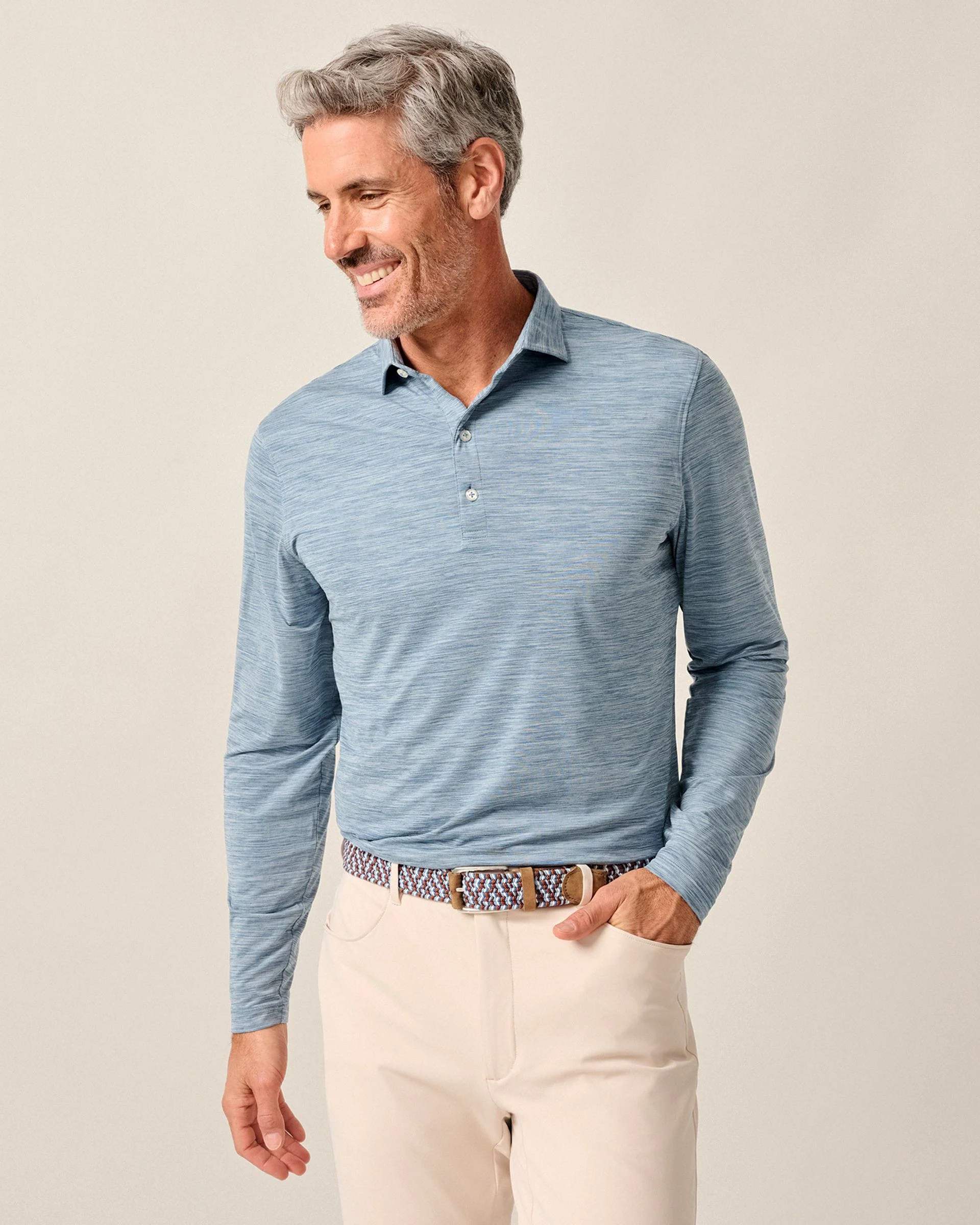 Featherweight Long Sleeve Performance Polo - Swing