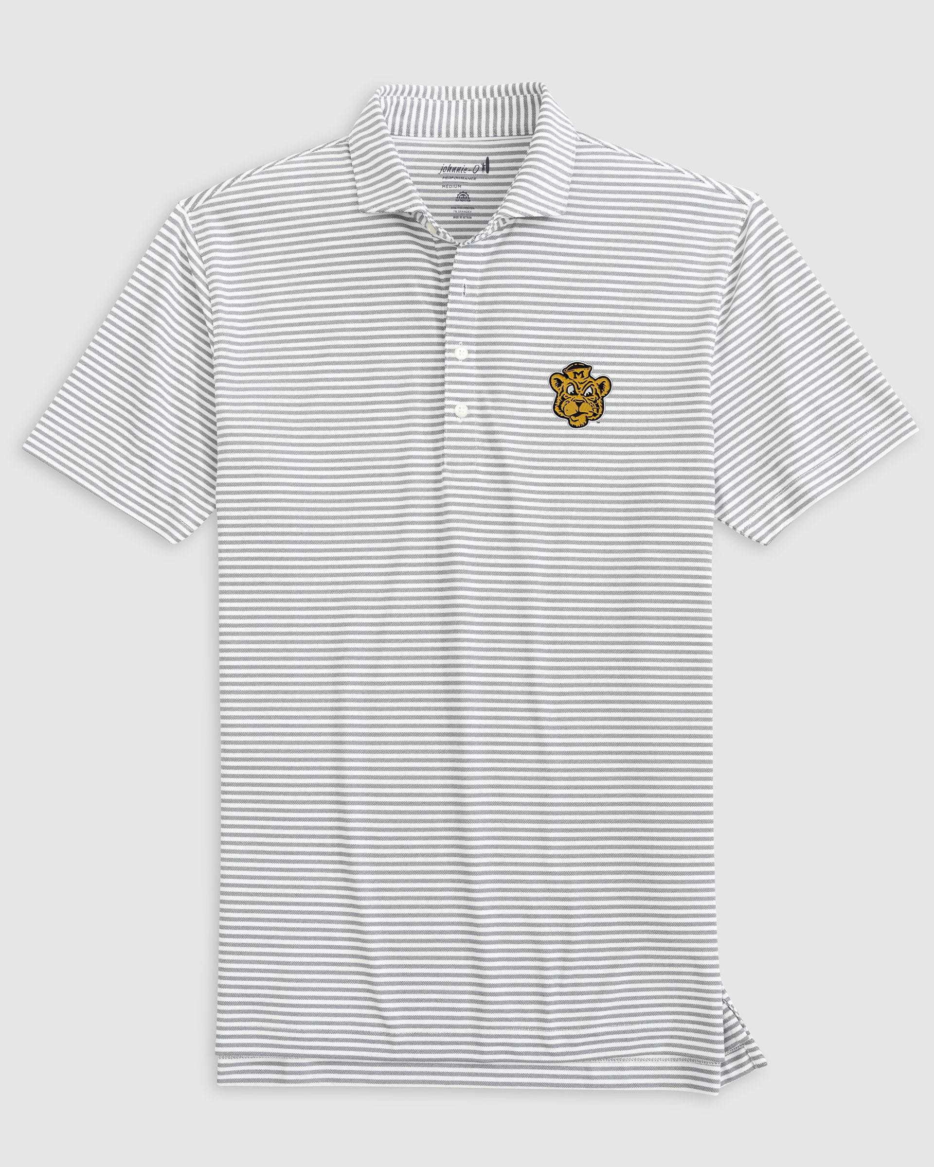 Missouri Stetsons Striped Performance Mesh Polo - Vault Logo