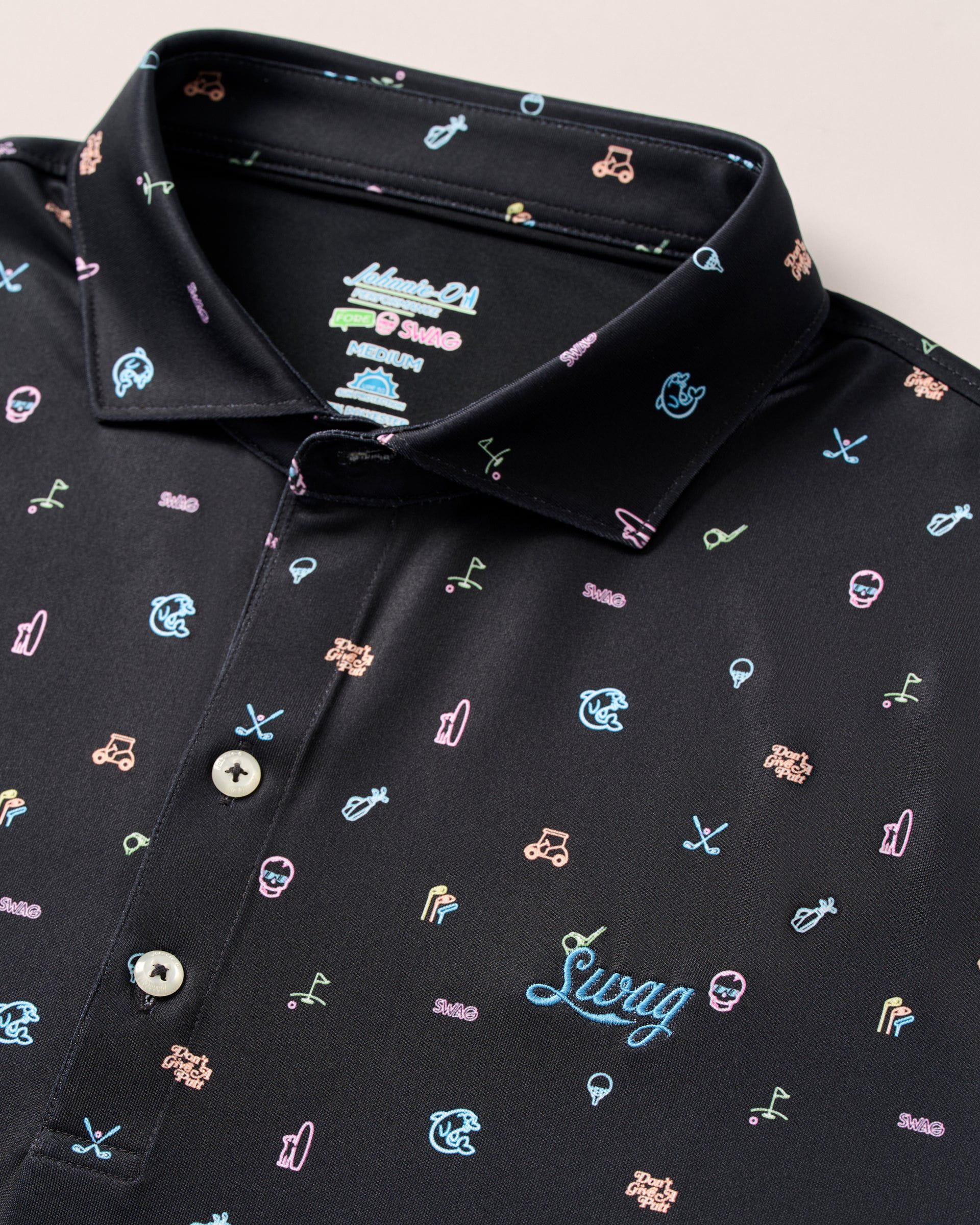 SWAG Golf x Johnnie-O Performance Polo - Neon Nights