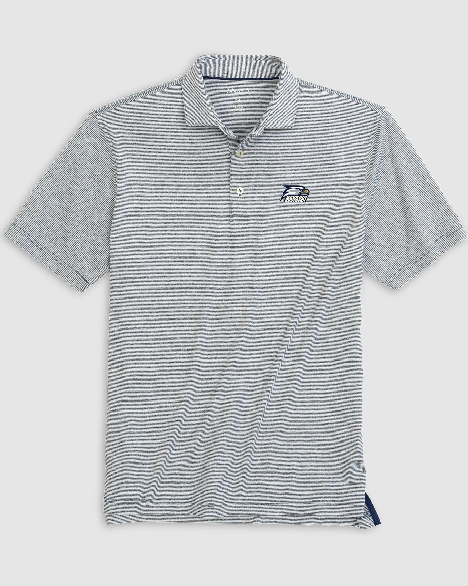 Georgia Southern Lyndonn Striped Jersey Performance Polo - Script Logo