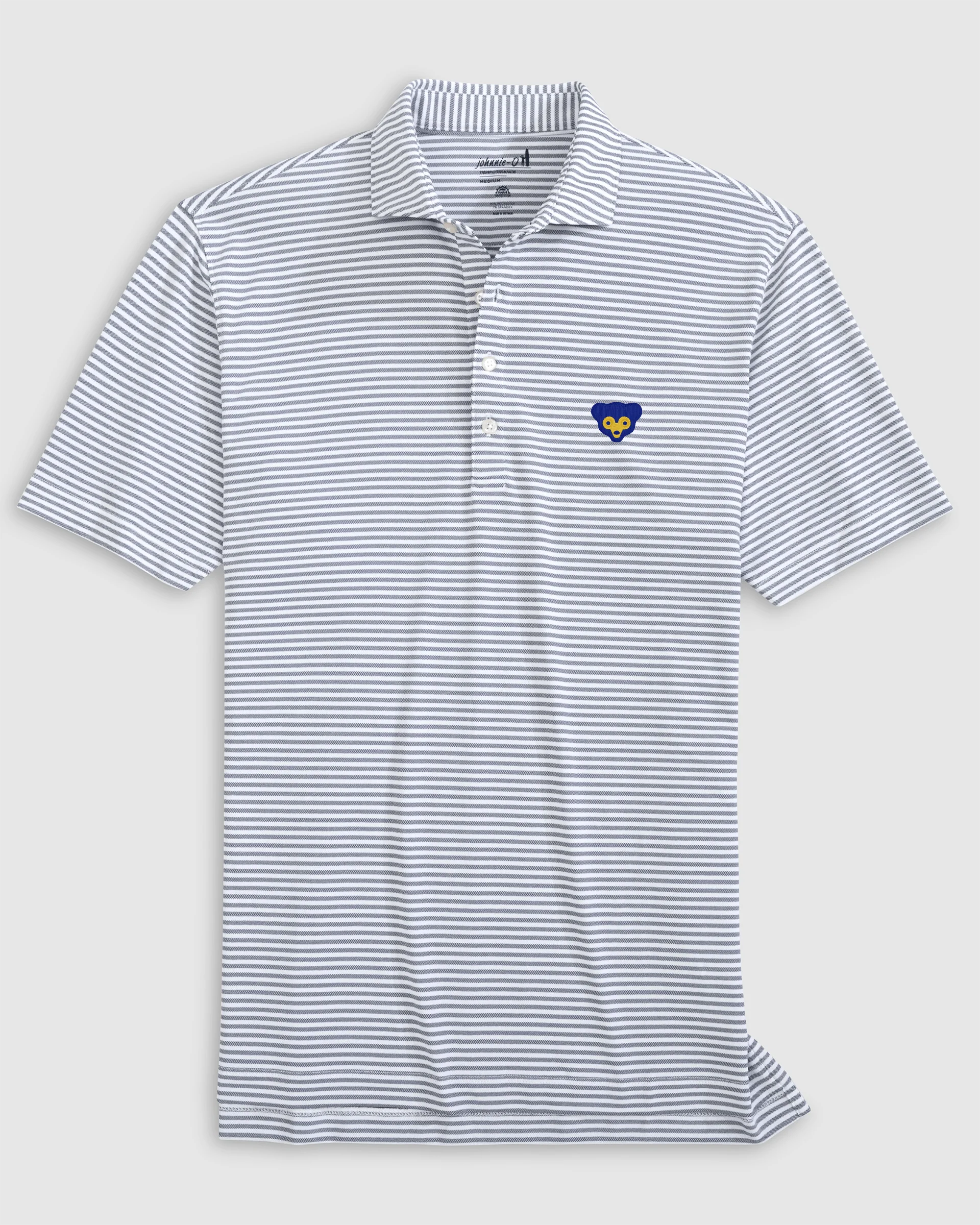 Chicago Cubs Stetsons Performance Mesh Polo - Cooperstown Logo