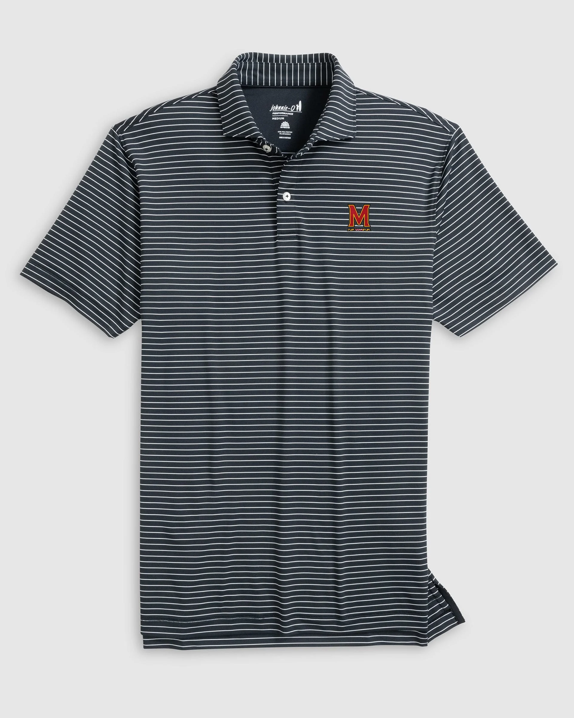 Maryland Beau Striped Performance Jersey Polo