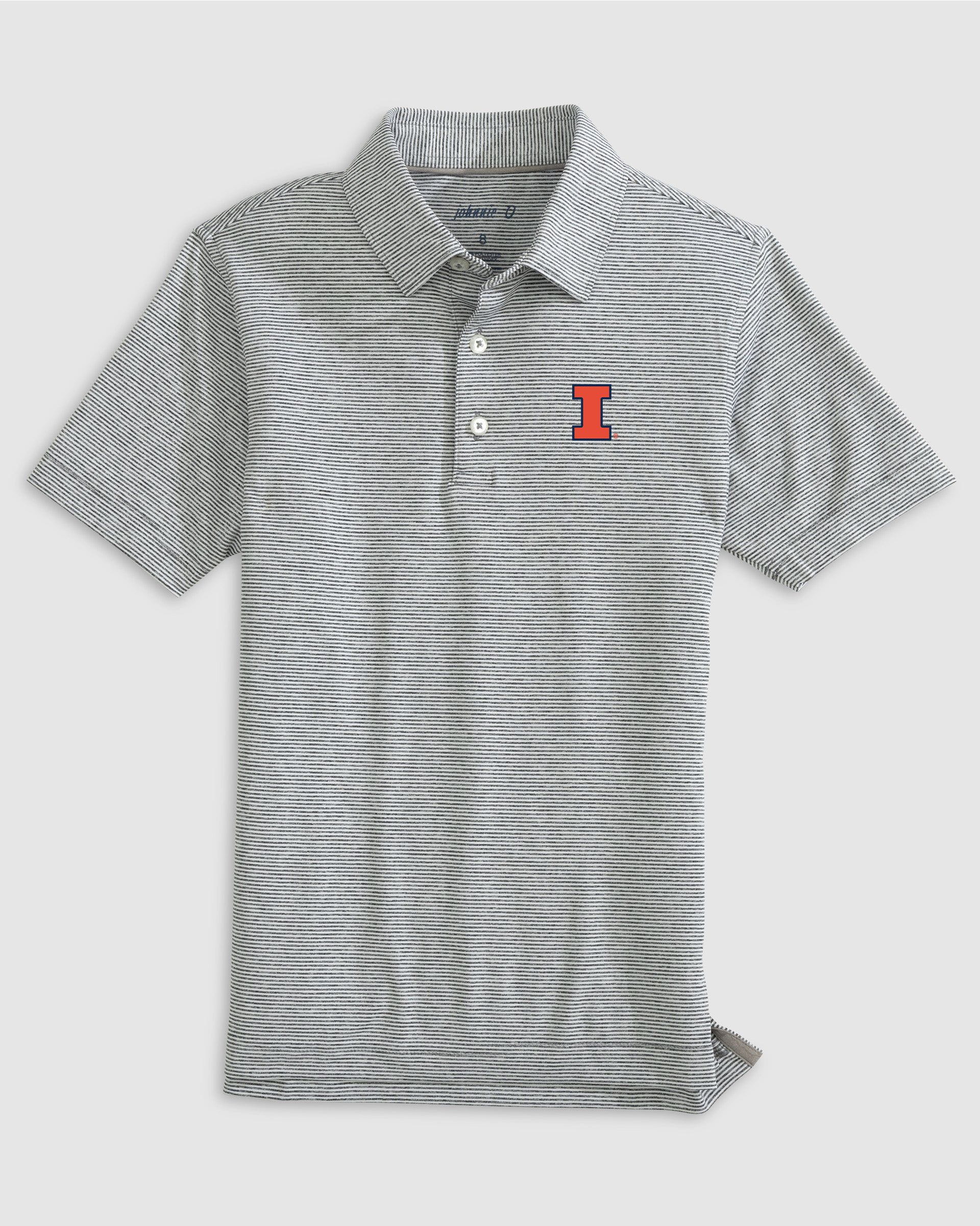Illinois Lyndonn Jr. Striped Jersey Performance Polo