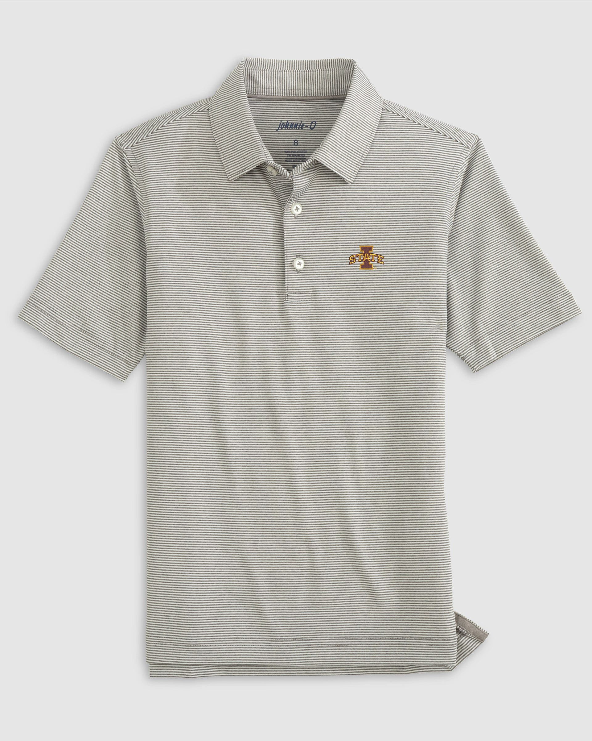 Iowa State Lyndonn Jr. Striped Jersey Performance Polo