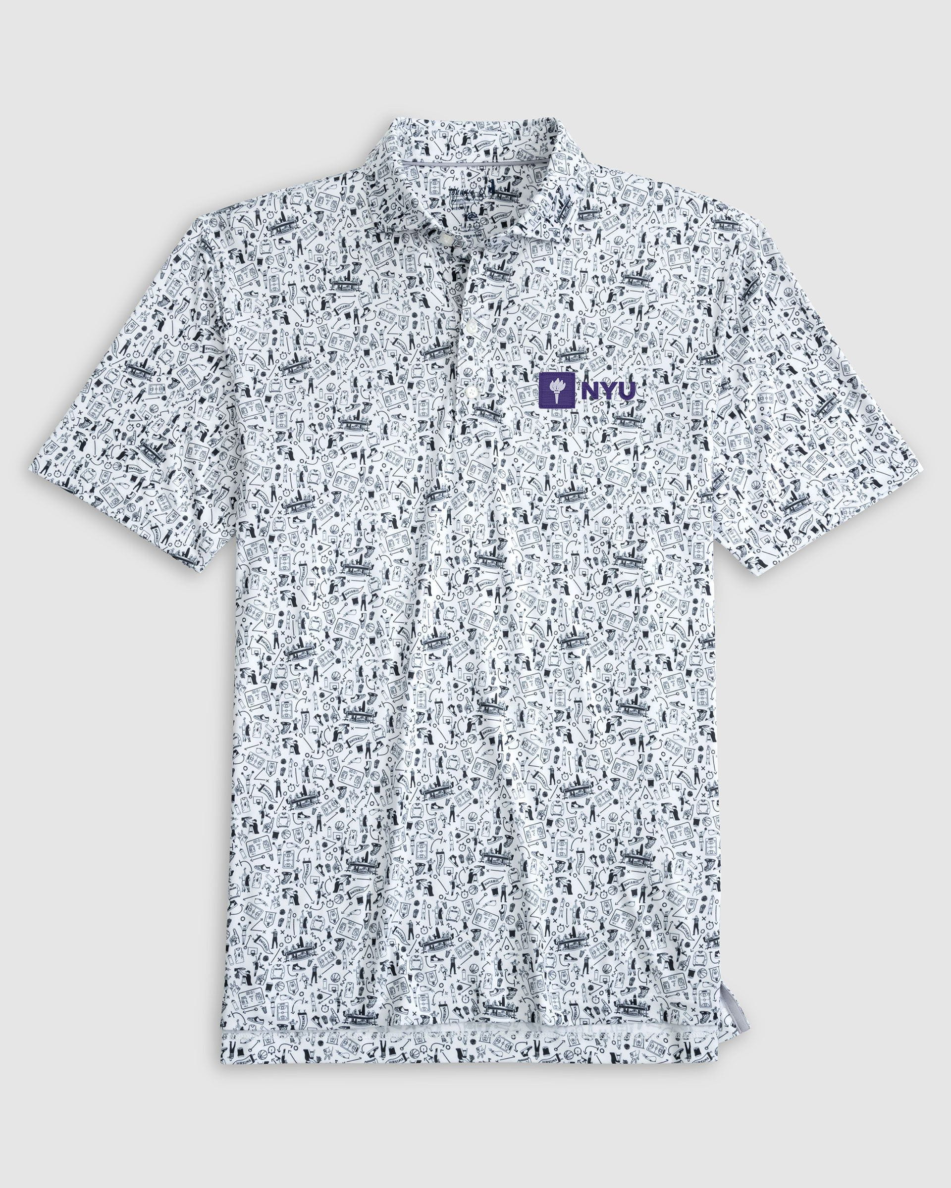 New York Hoop There It Is Printed Performance Jersey Polo