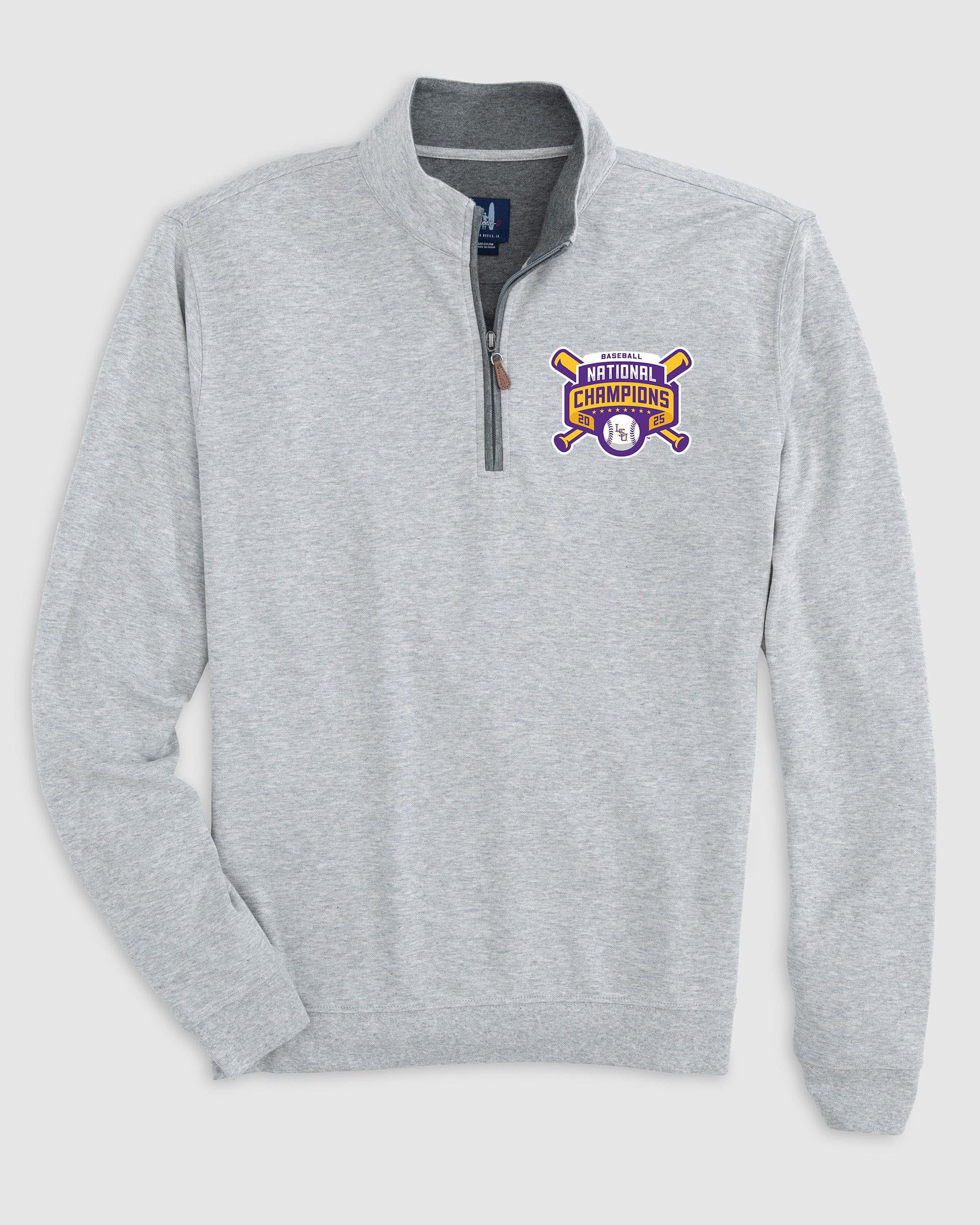 Louisiana State Sully 1/4 Zip - College World Series Championship Logo