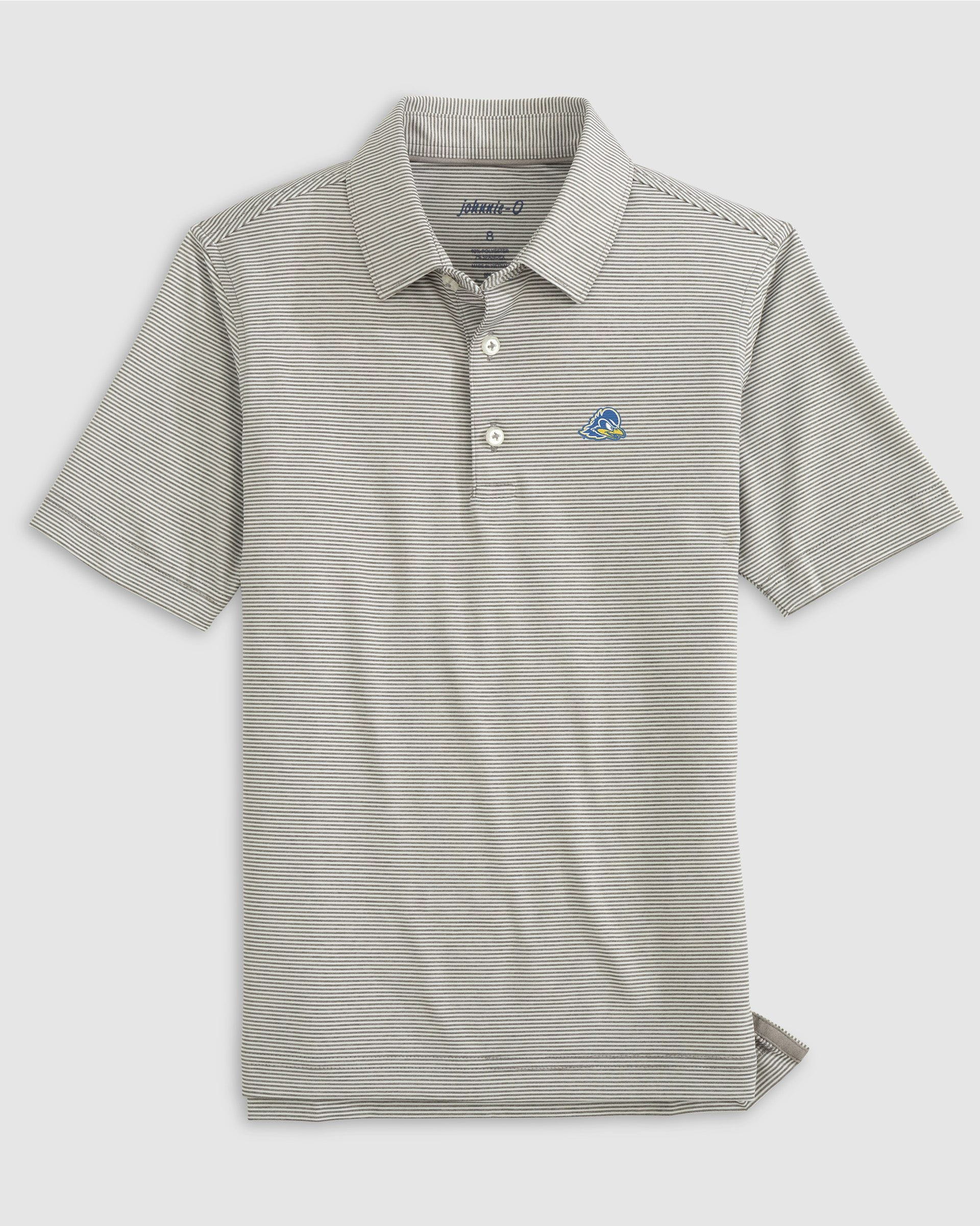 Delaware Lyndonn Jr. Striped Jersey Performance Polo