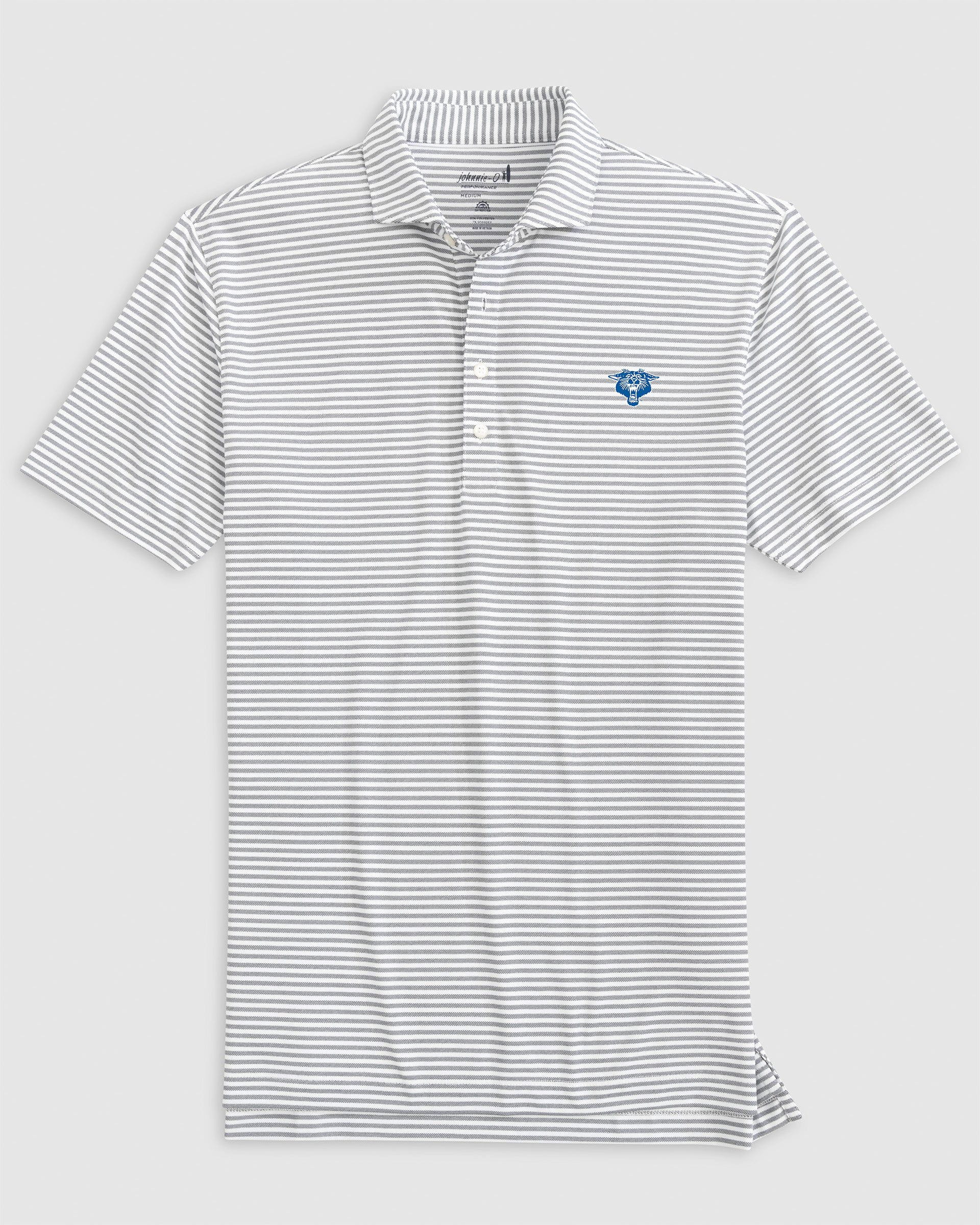 Kentucky Stetsons Striped Performance Mesh Polo - Vintage Logo