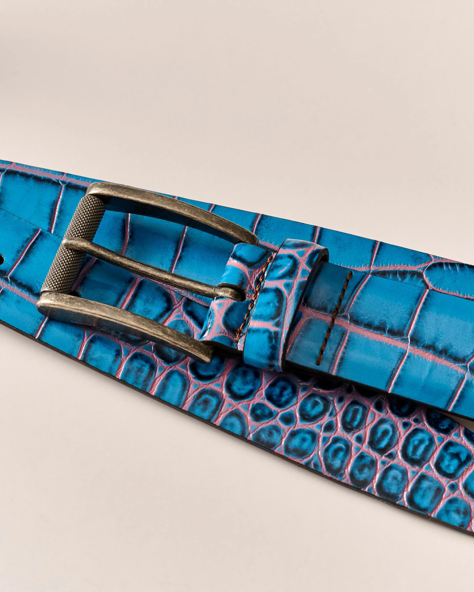 Crocco Leather Embossed Belt