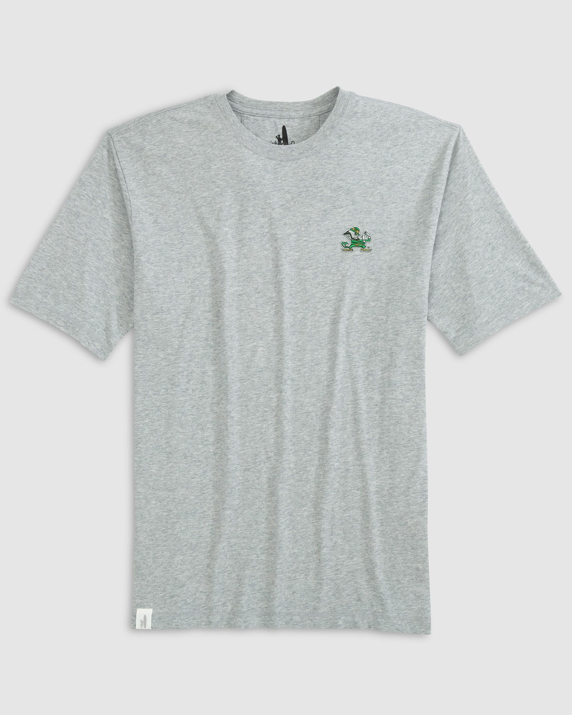 Notre Dame Heathered Spencer Cotton T-Shirt - Leprechaun Logo