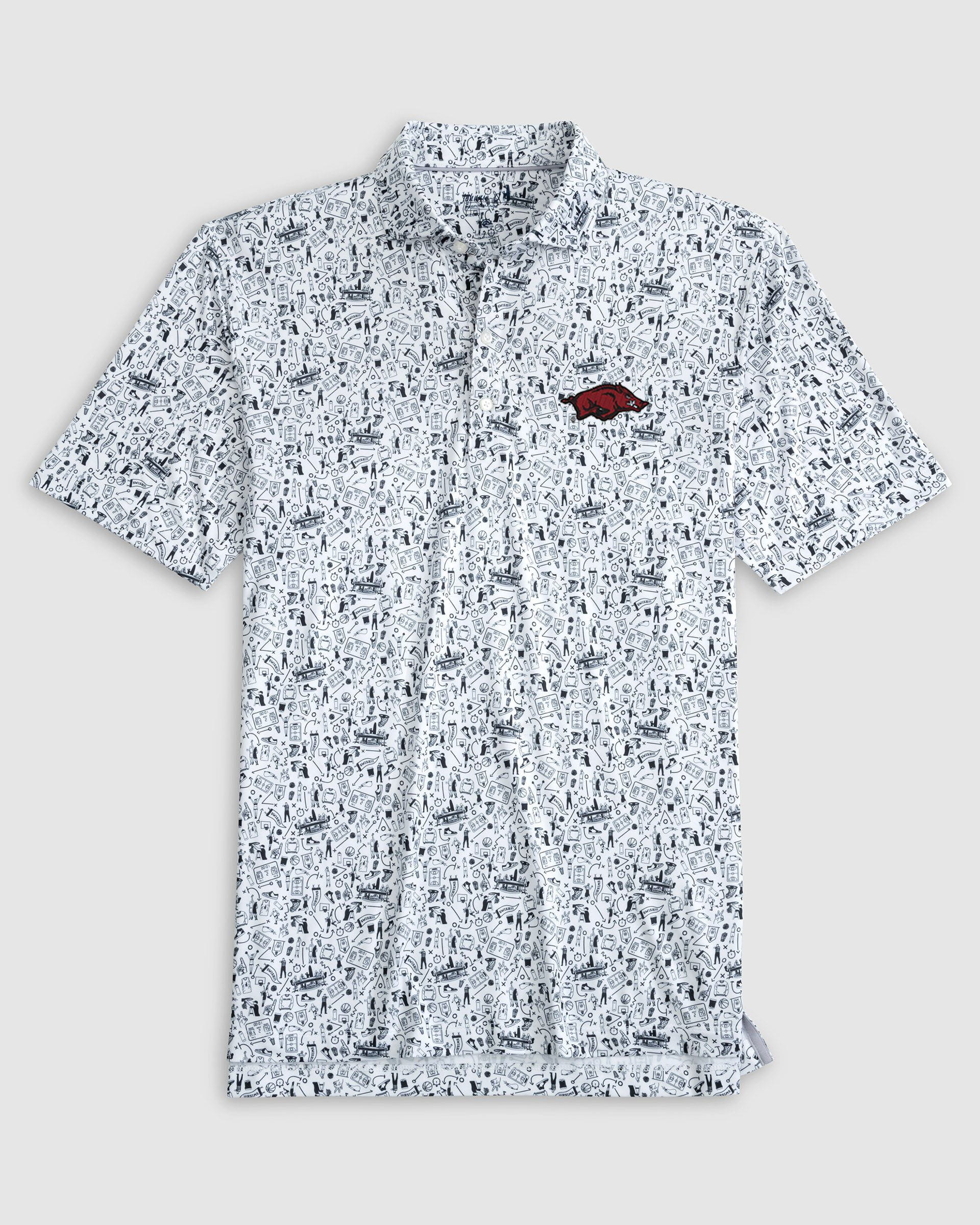 Arkansas Hoop There It Is Printed Performance Jersey Polo