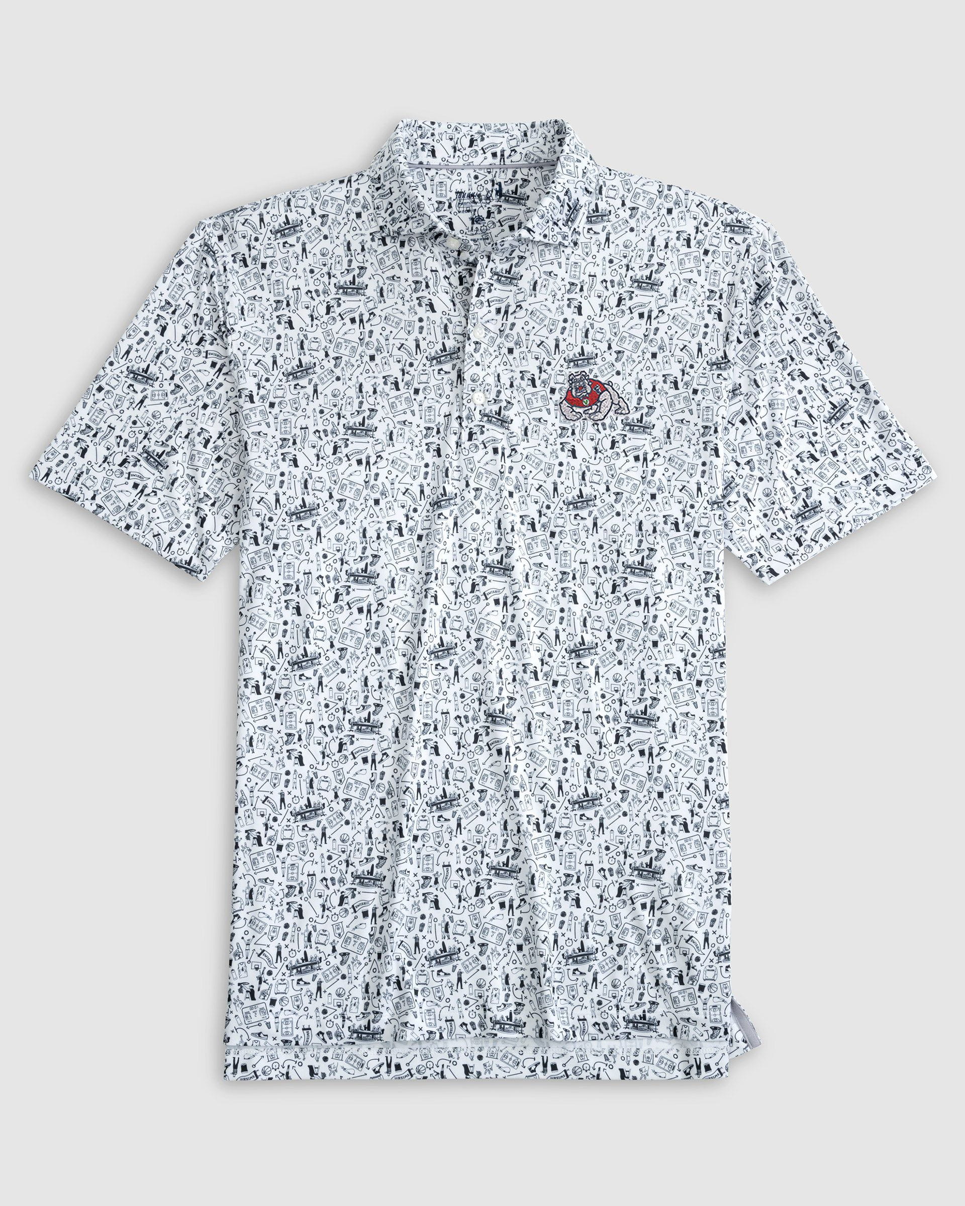 Fresno Hoop There It Is Printed Performance Jersey Polo