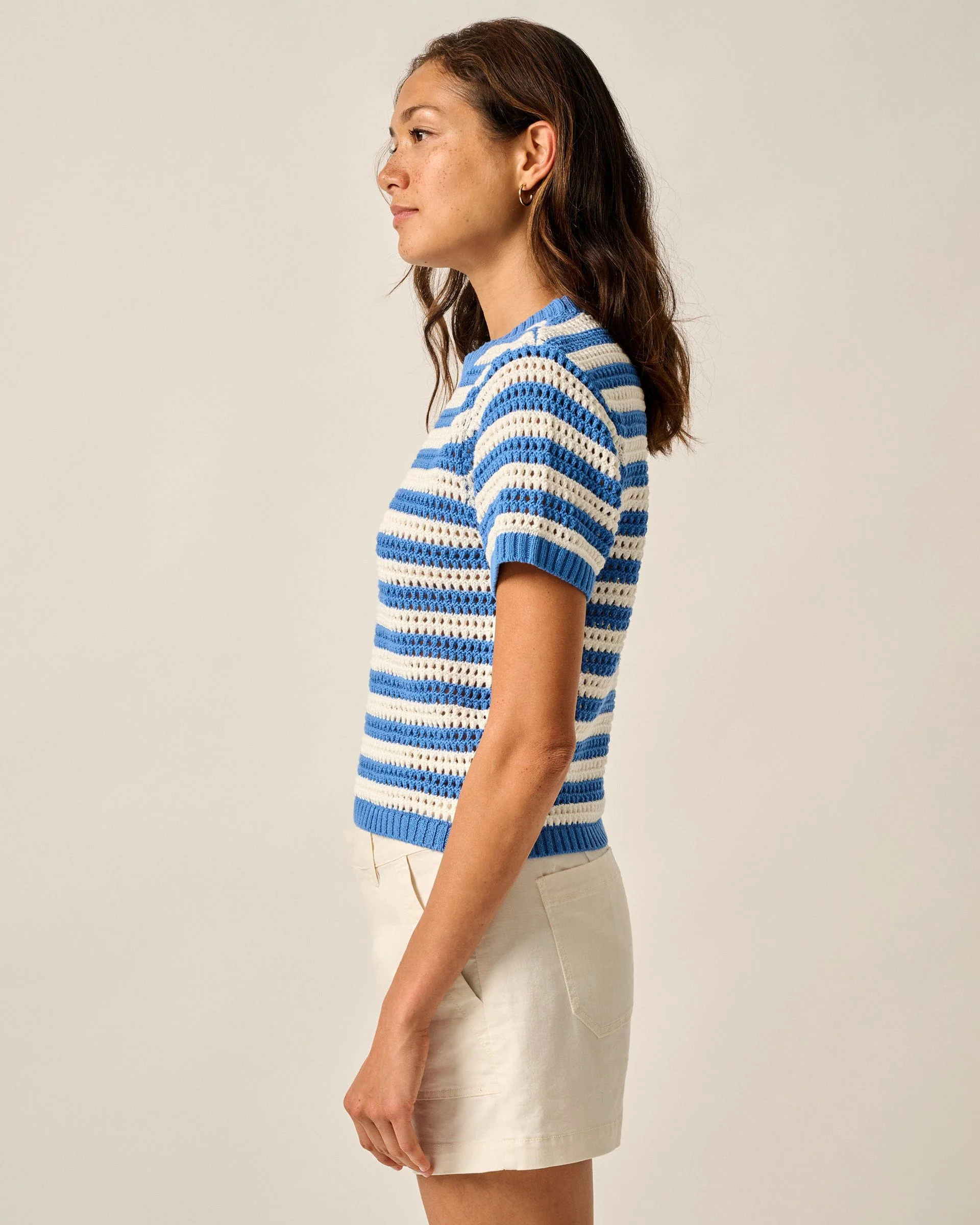 Aubrey Short Sleeve Cotton Sweater