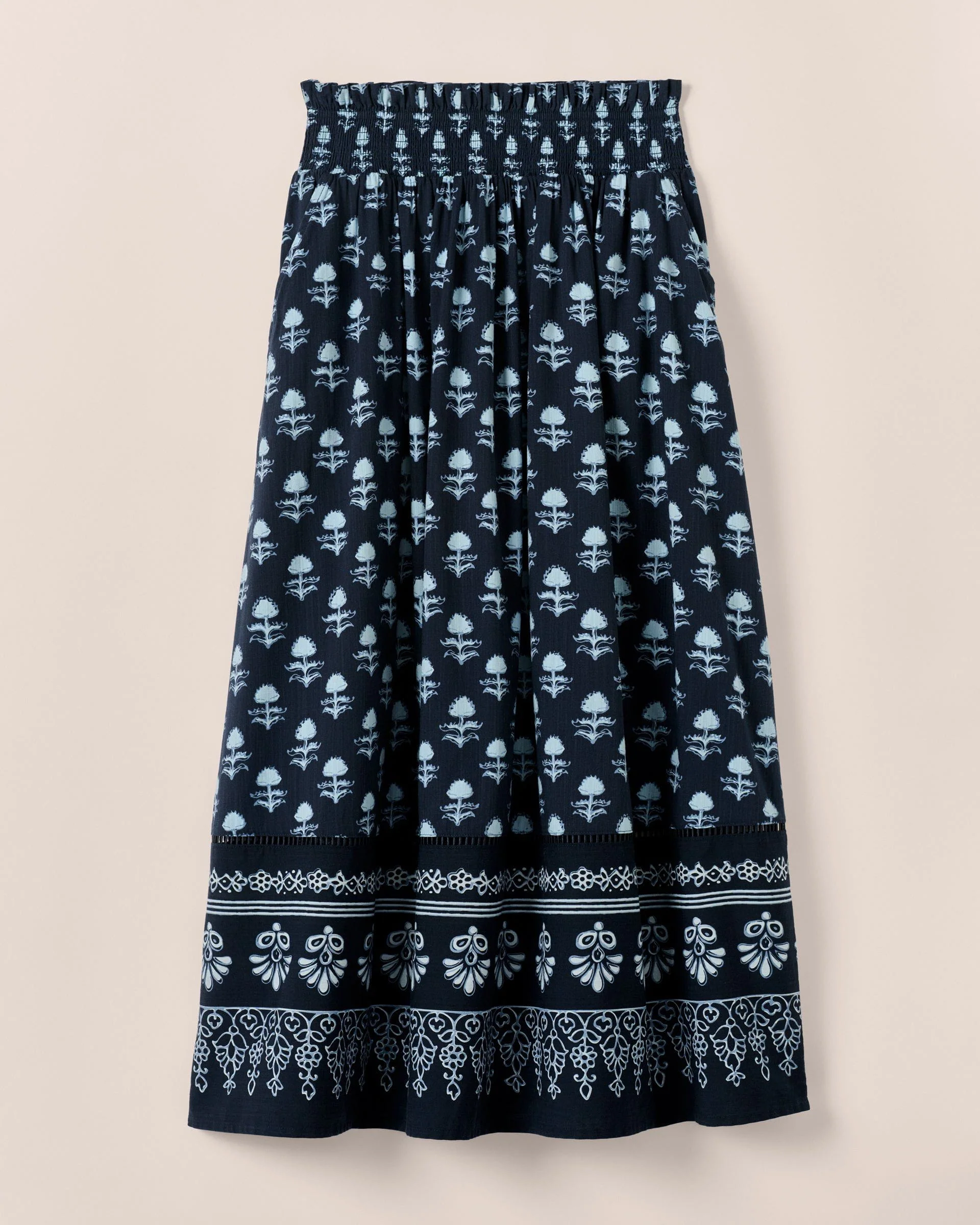 Kinsley Block Print Midi Skirt