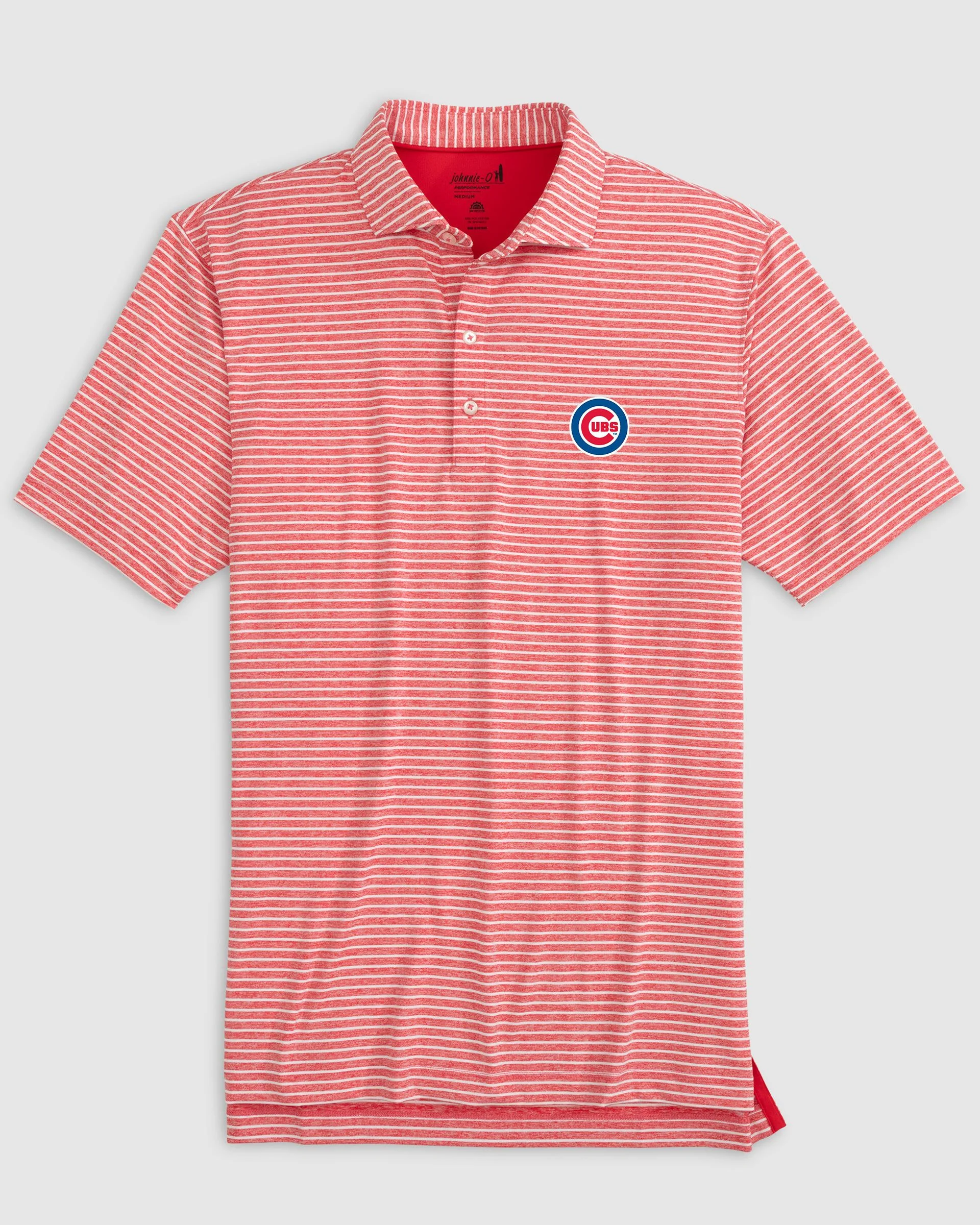 Chicago Cubs Clipperr Striped Jersey Performance Polo