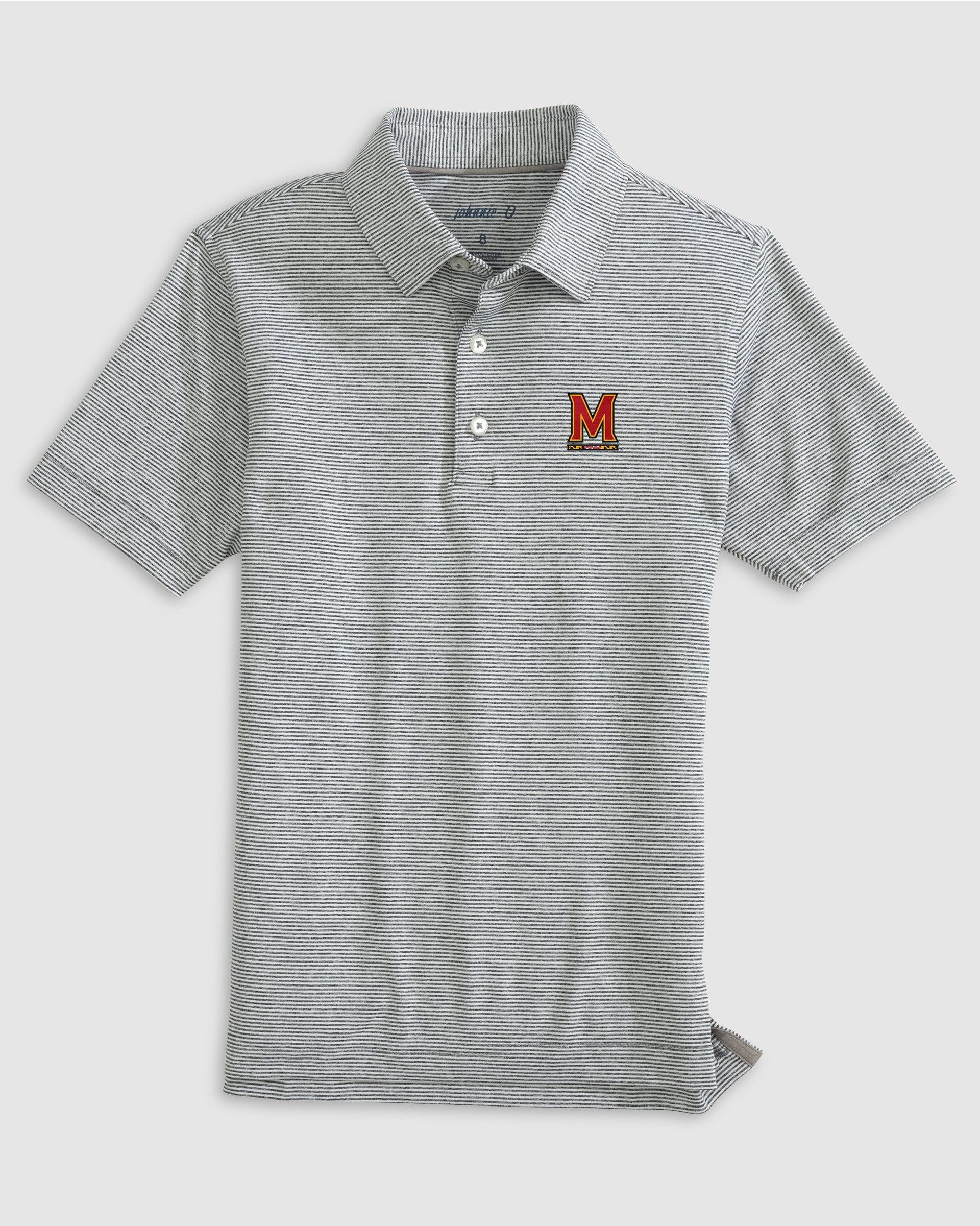 Maryland Lyndonn Jr. Striped Jersey Performance Polo