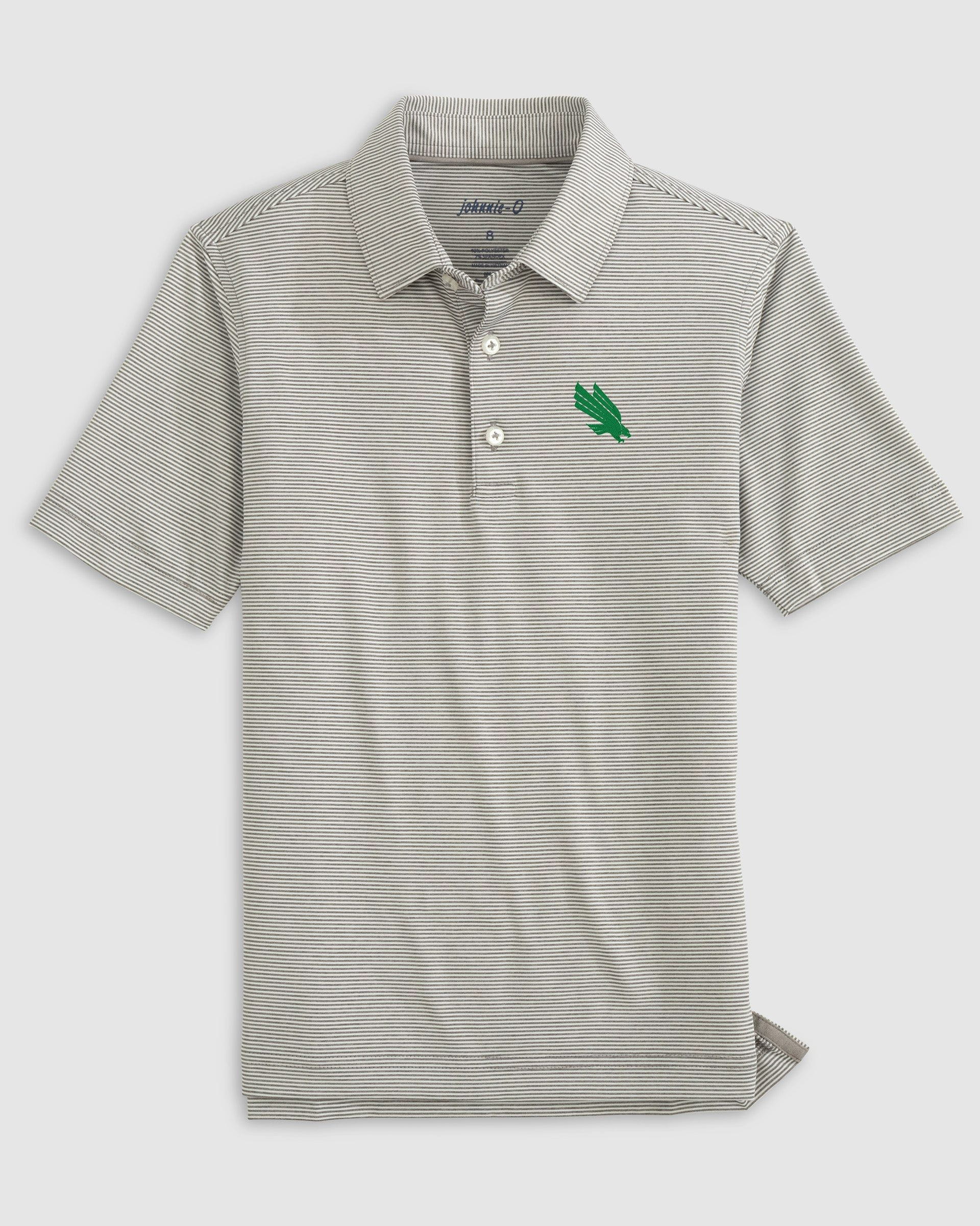 North Texas Lyndonn Jr. Striped Jersey Performance Polo