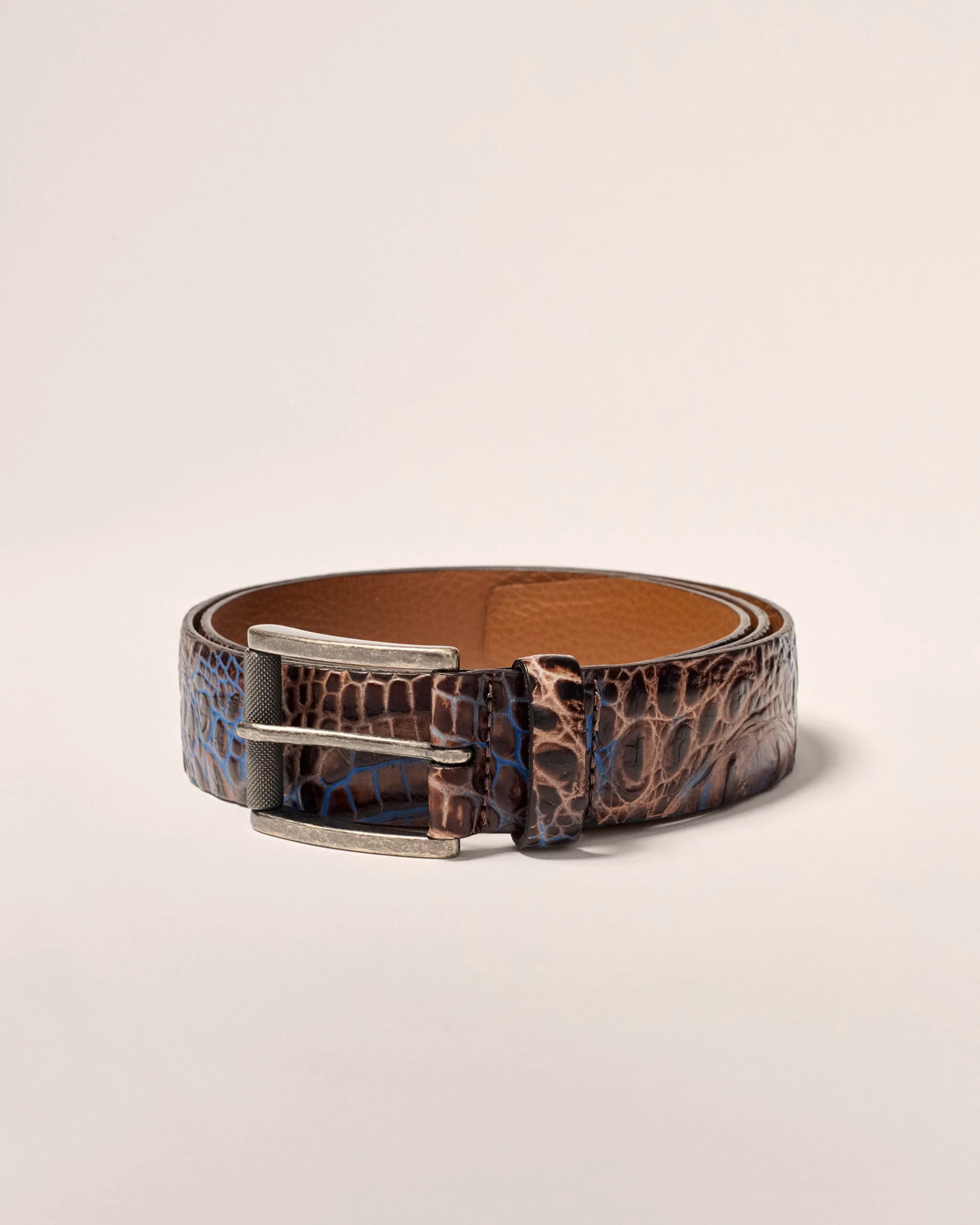 Crocco Leather Embossed Belt