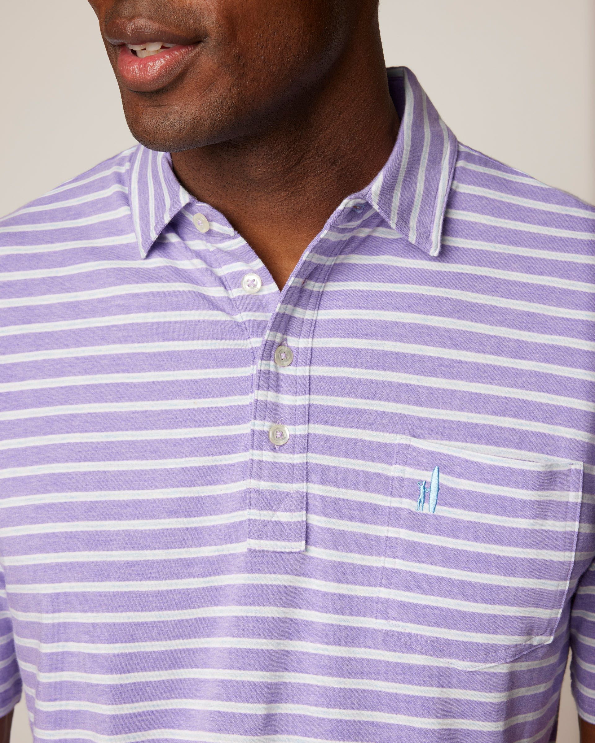 Original 4-Button Polo - Matthis Stripe