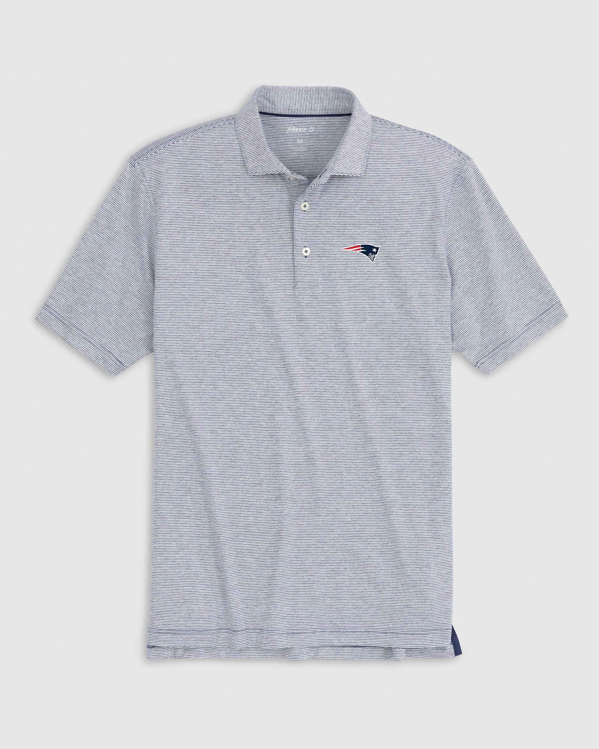 New England Patriots Lyndonn Striped Performance Jersey Polo