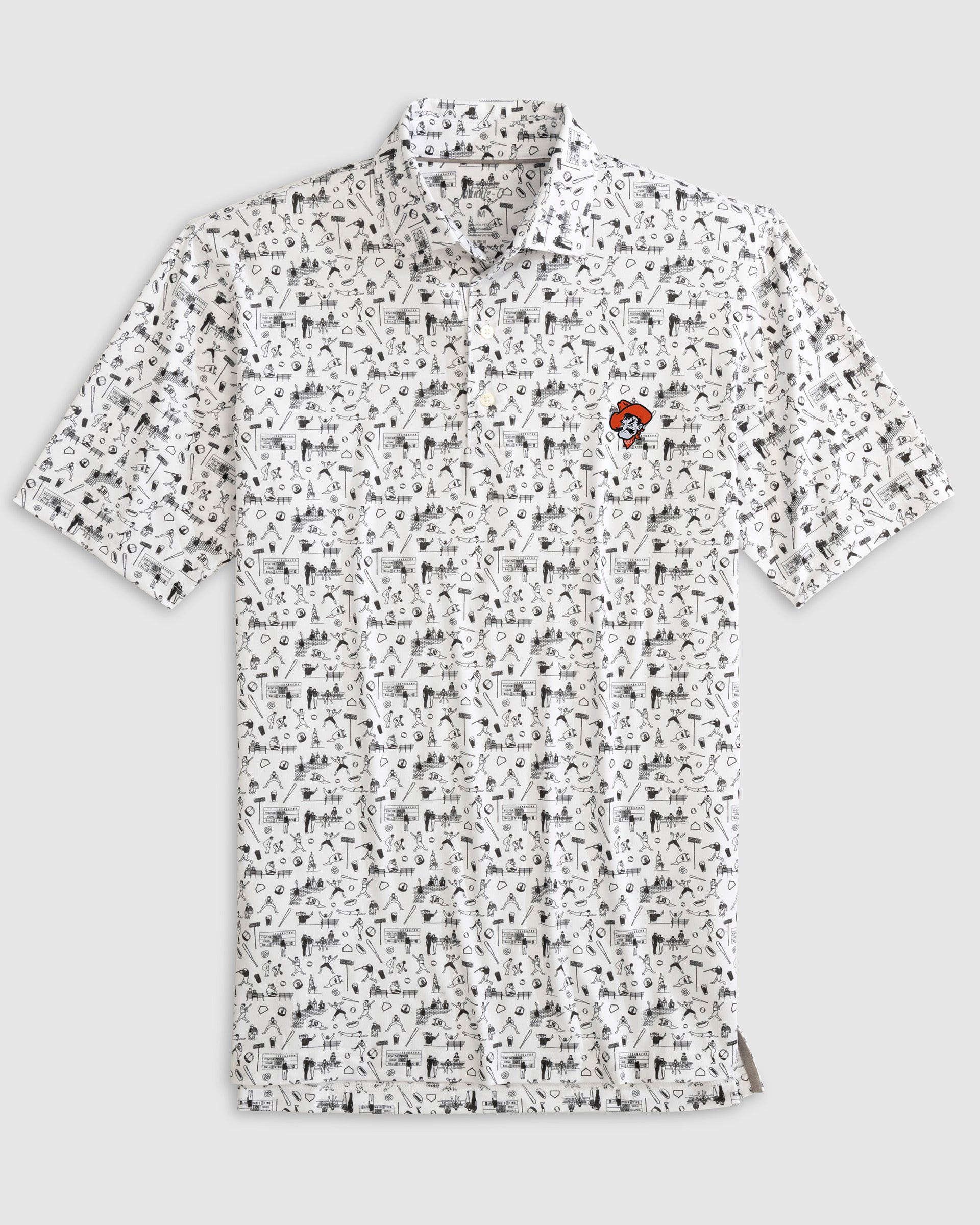 Oklahoma State Ballpark Printed Performance Jersey Polo - Pistol Pete Logo