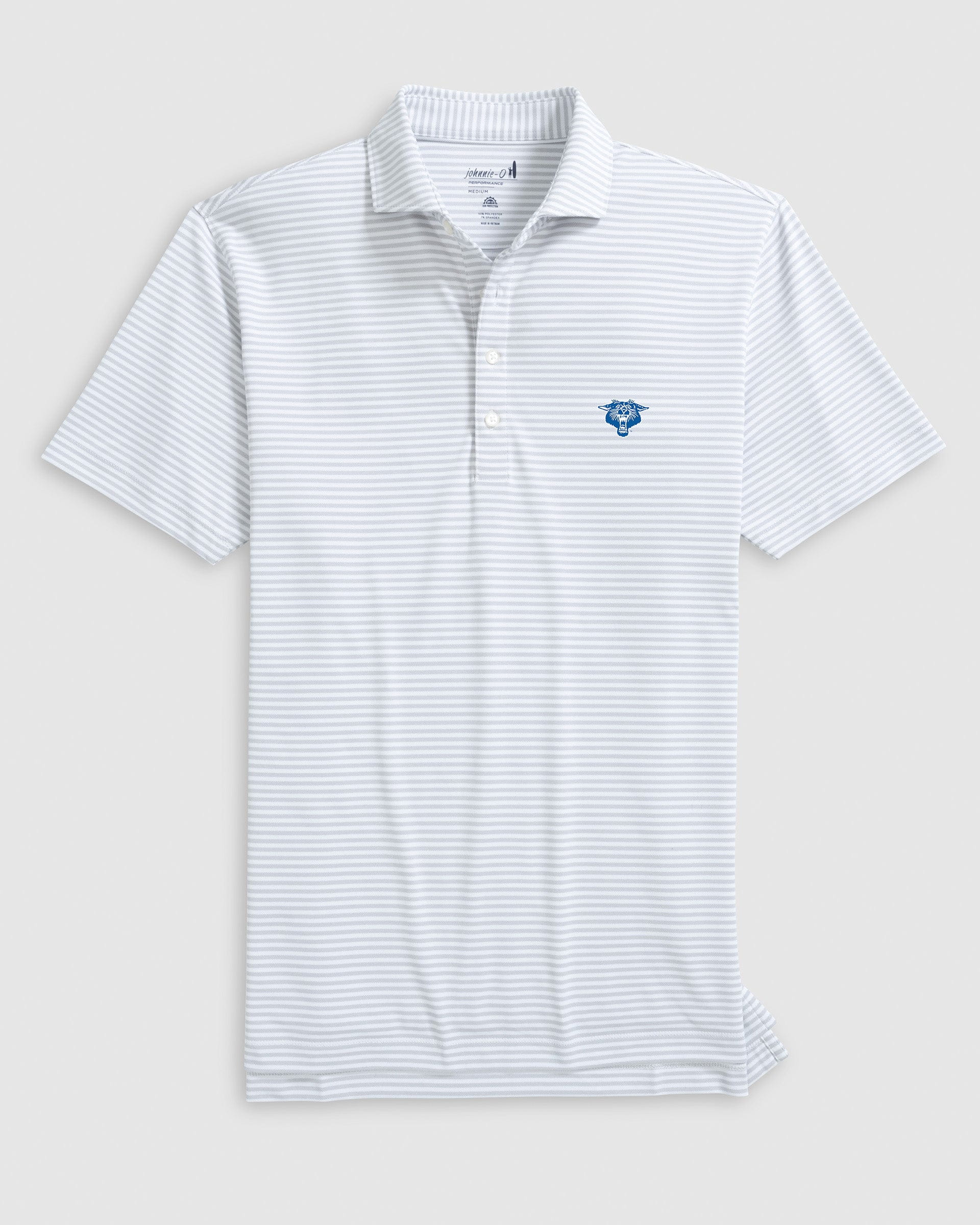Kentucky Stetsons Striped Performance Mesh Polo - Vintage Logo