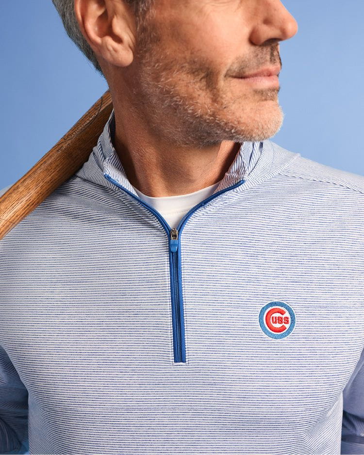 Chicago Cubs Hybrid Performance 1/4 Zip Hoodie