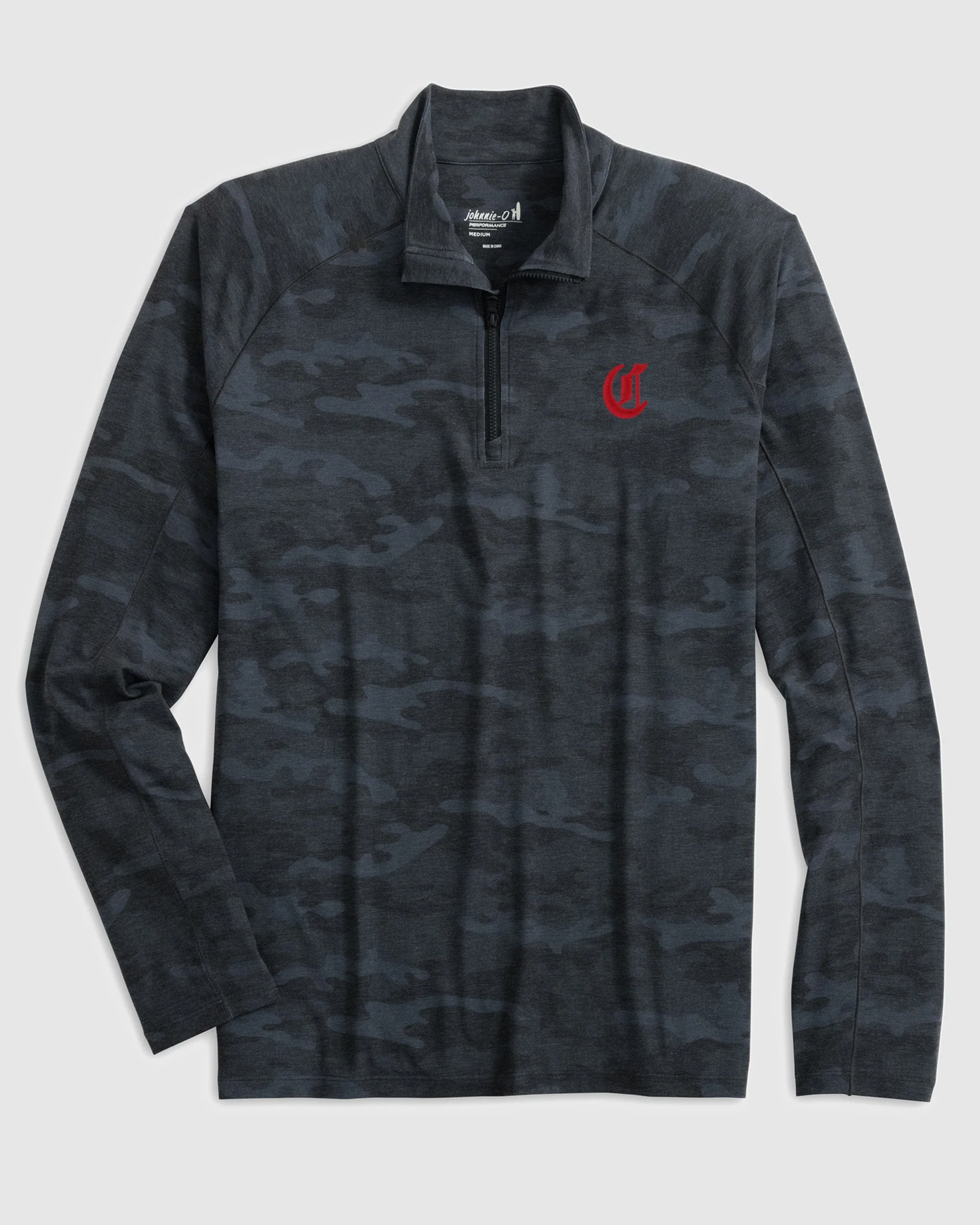 Cincinnati Reds Patton Performance Camo 1/4 Zip - Cooperstown Logo