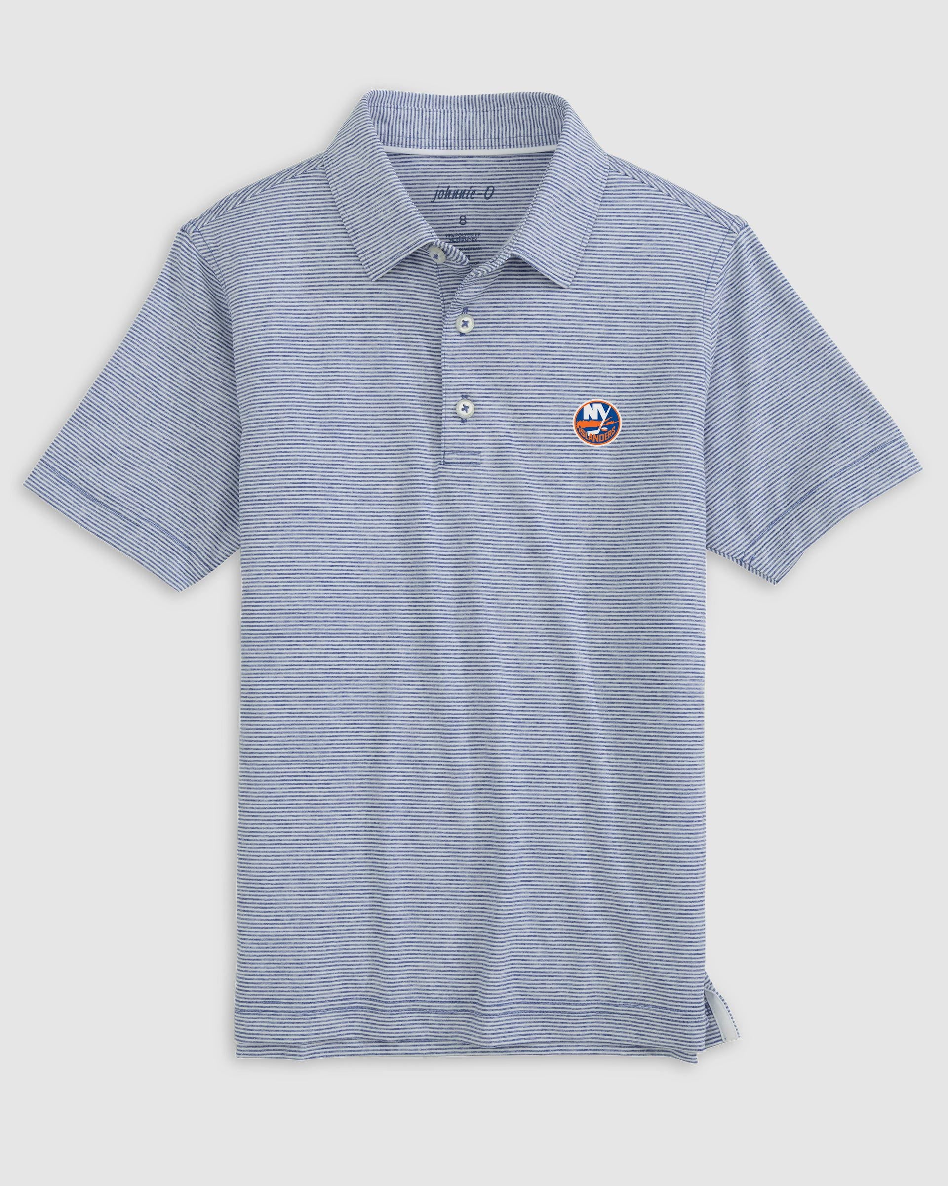 New York Islanders Lyndonn Jr. Striped Jersey Performance Polo