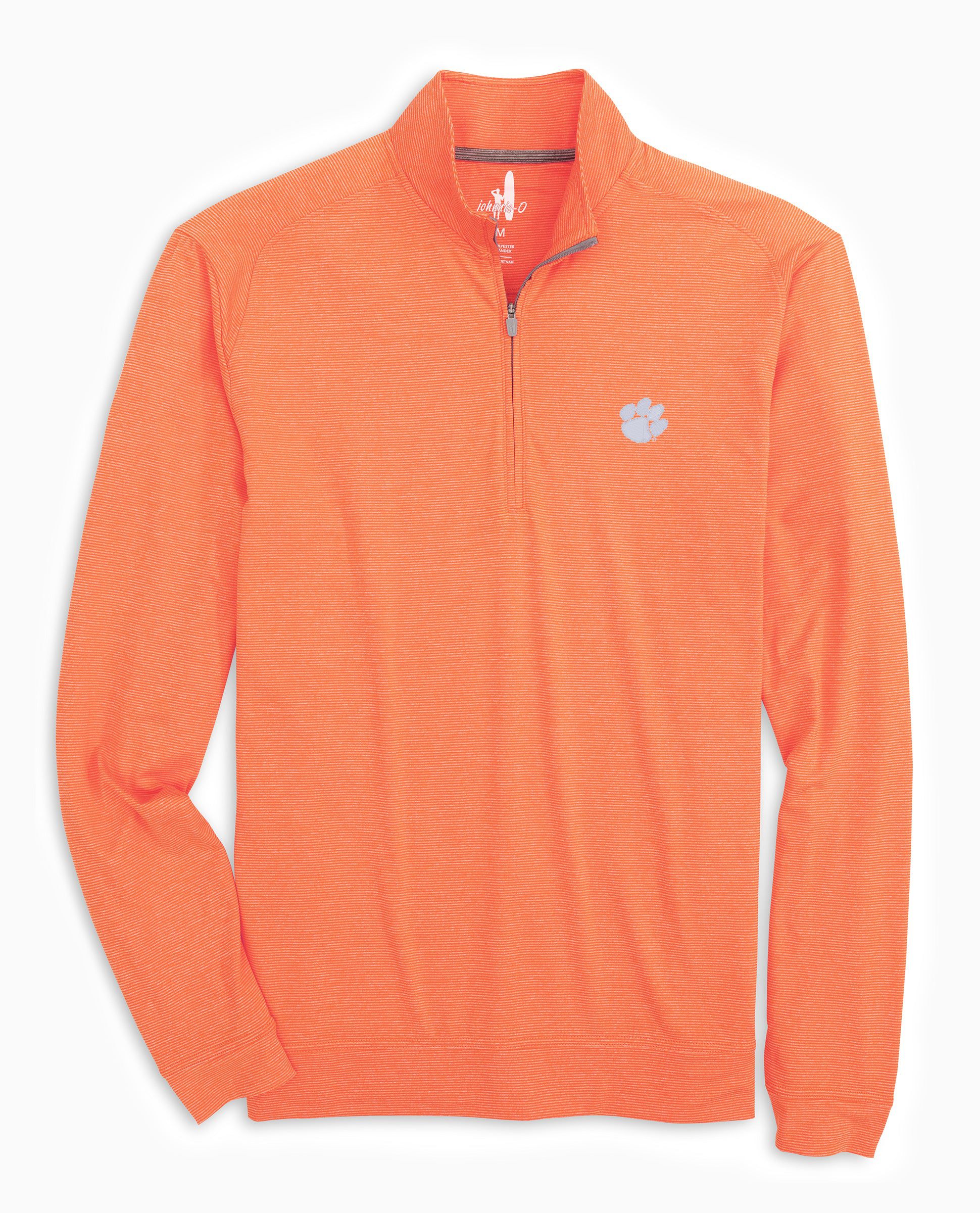 Clemson Vaughn Striped Performance 1/4 Zip