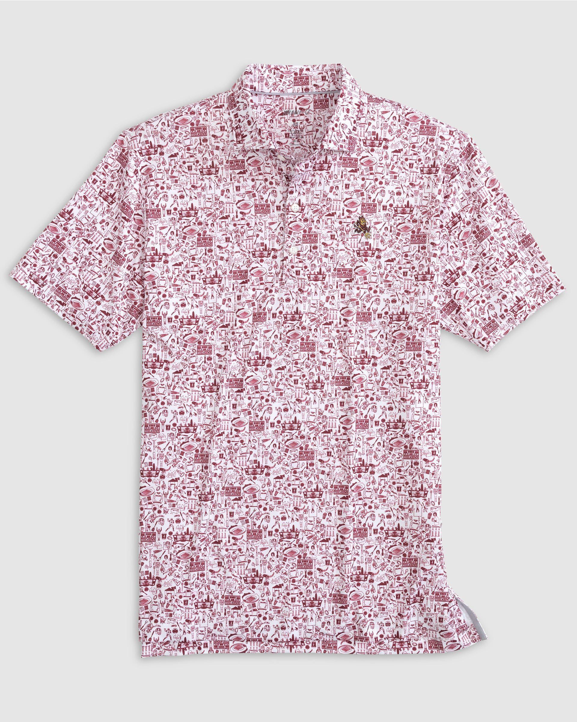 Arizona State Tailgater 2.0 Printed Jersey Performance Polo - Sparky Logo