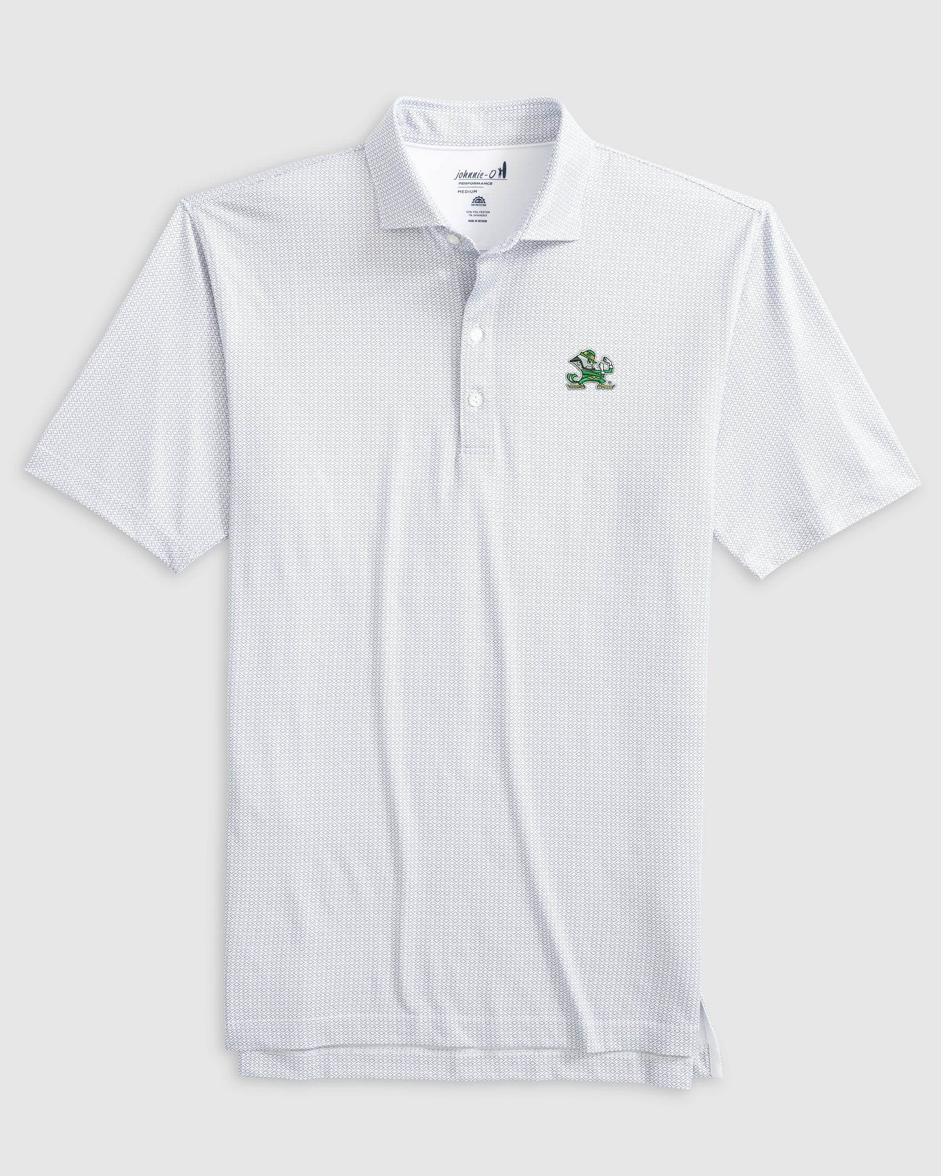 Notre Dame Slade Performance Jersey Polo - Leprechaun Logo