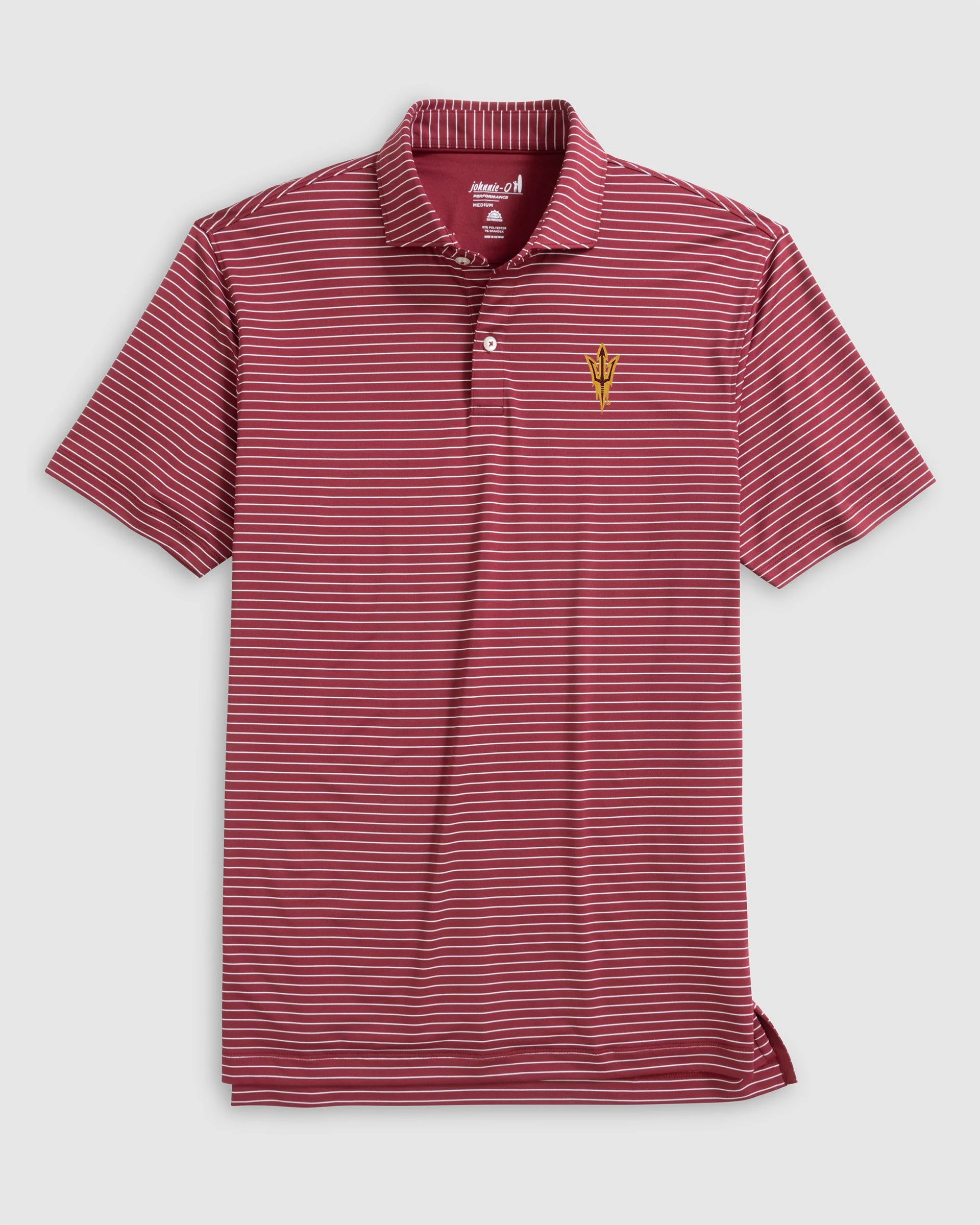Arizona State Beau Striped Performance Jersey Polo