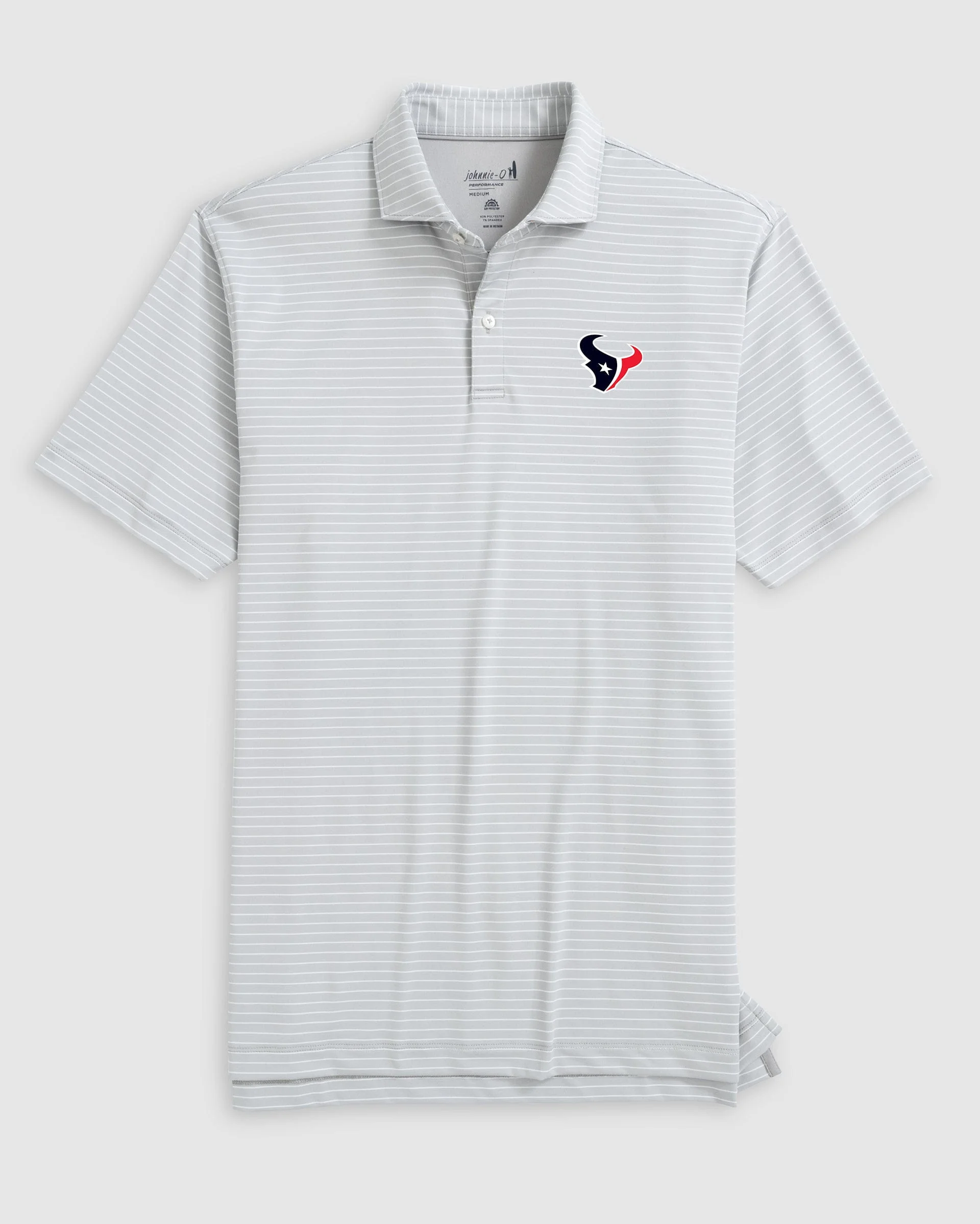 Houston Texans Beau Striped Performance Jersey Polo
