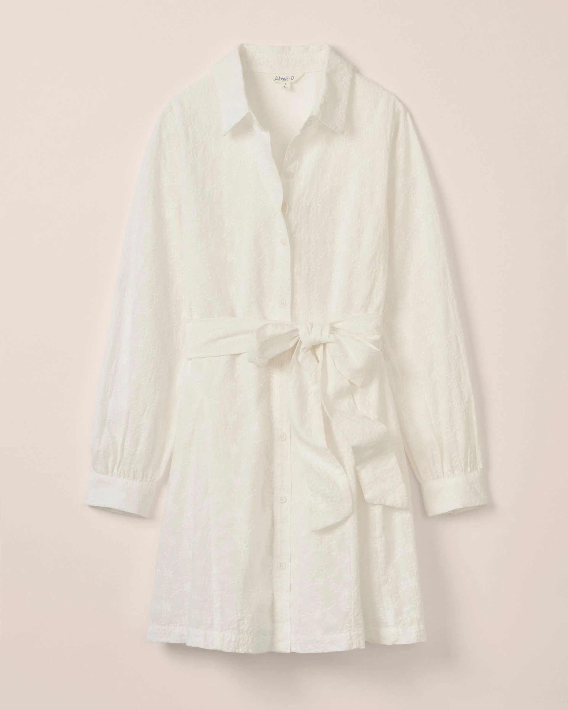 Jenna Embroidered Flared Shirt Dress