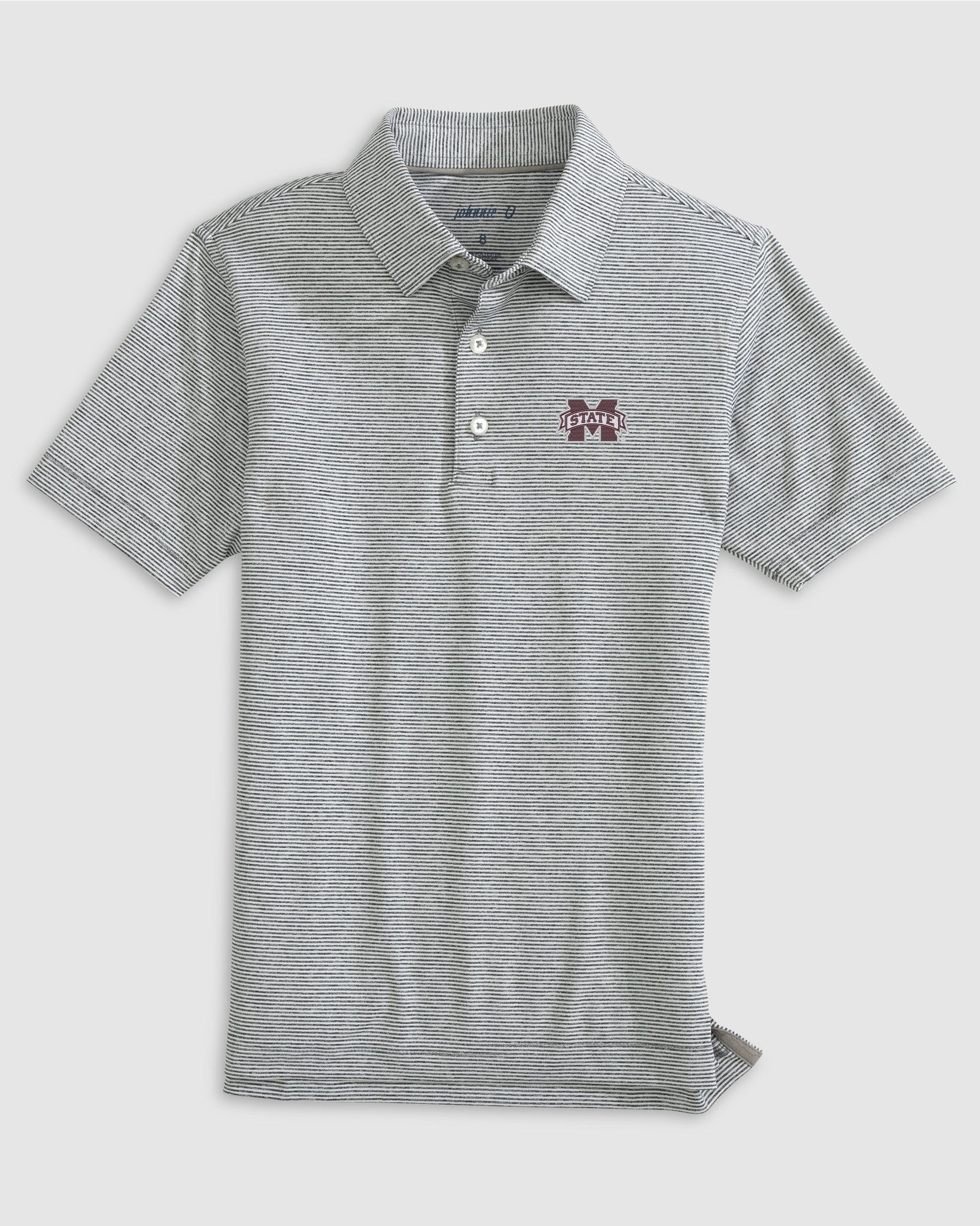 Mississippi State Lyndonn Jr. Striped Jersey Performance Polo