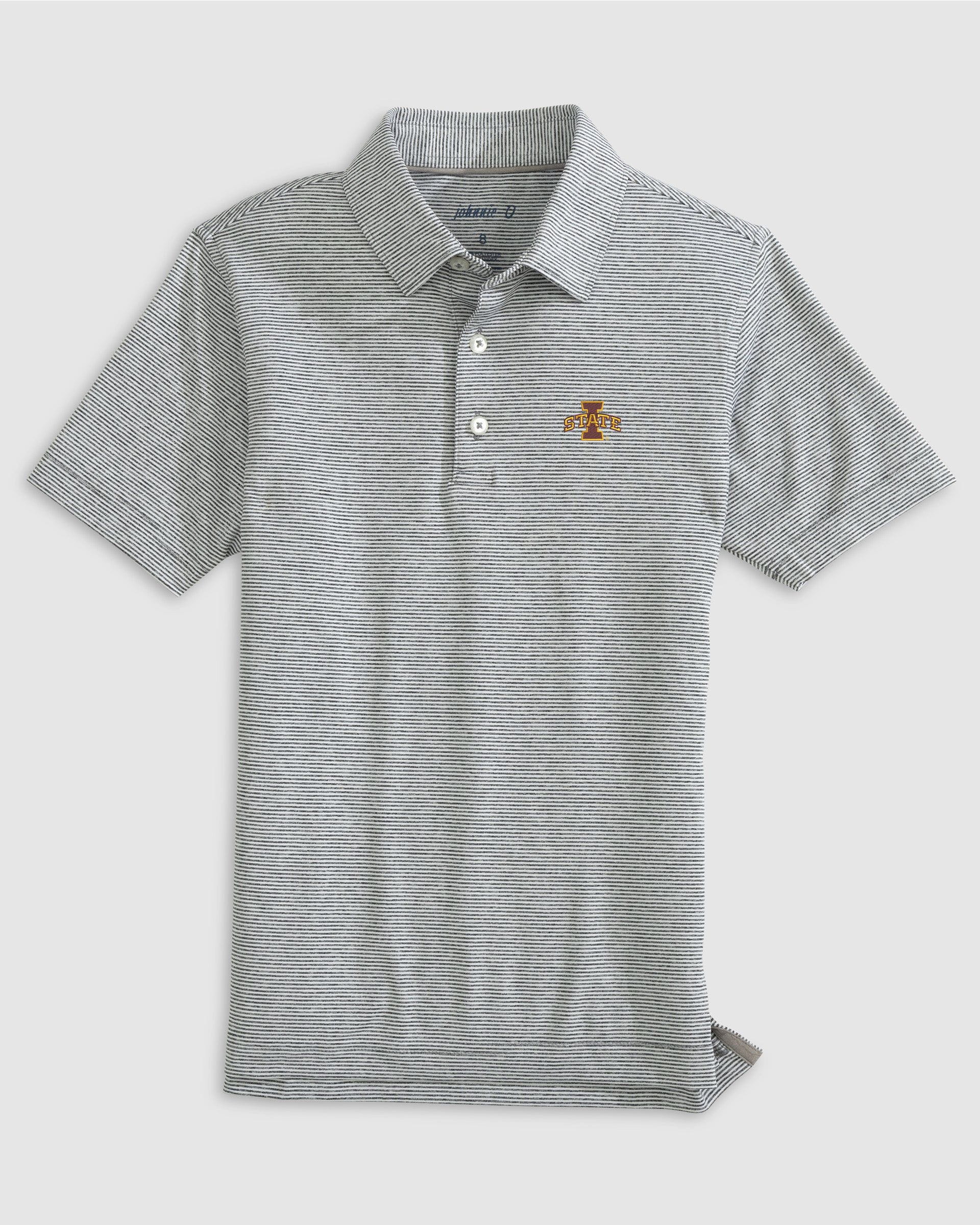 Iowa State Lyndonn Jr. Striped Jersey Performance Polo