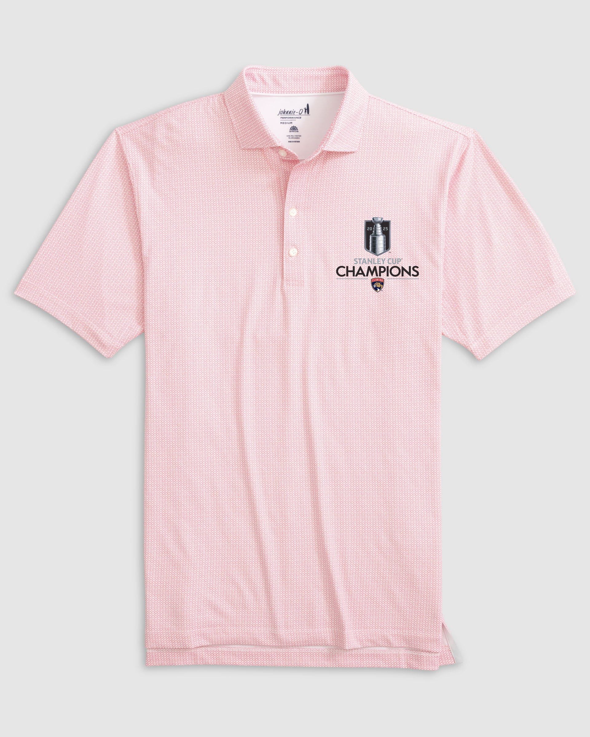 Florida Panthers Slade Performance Jersey Polo - 2025 Stanley Cup Champions Logo