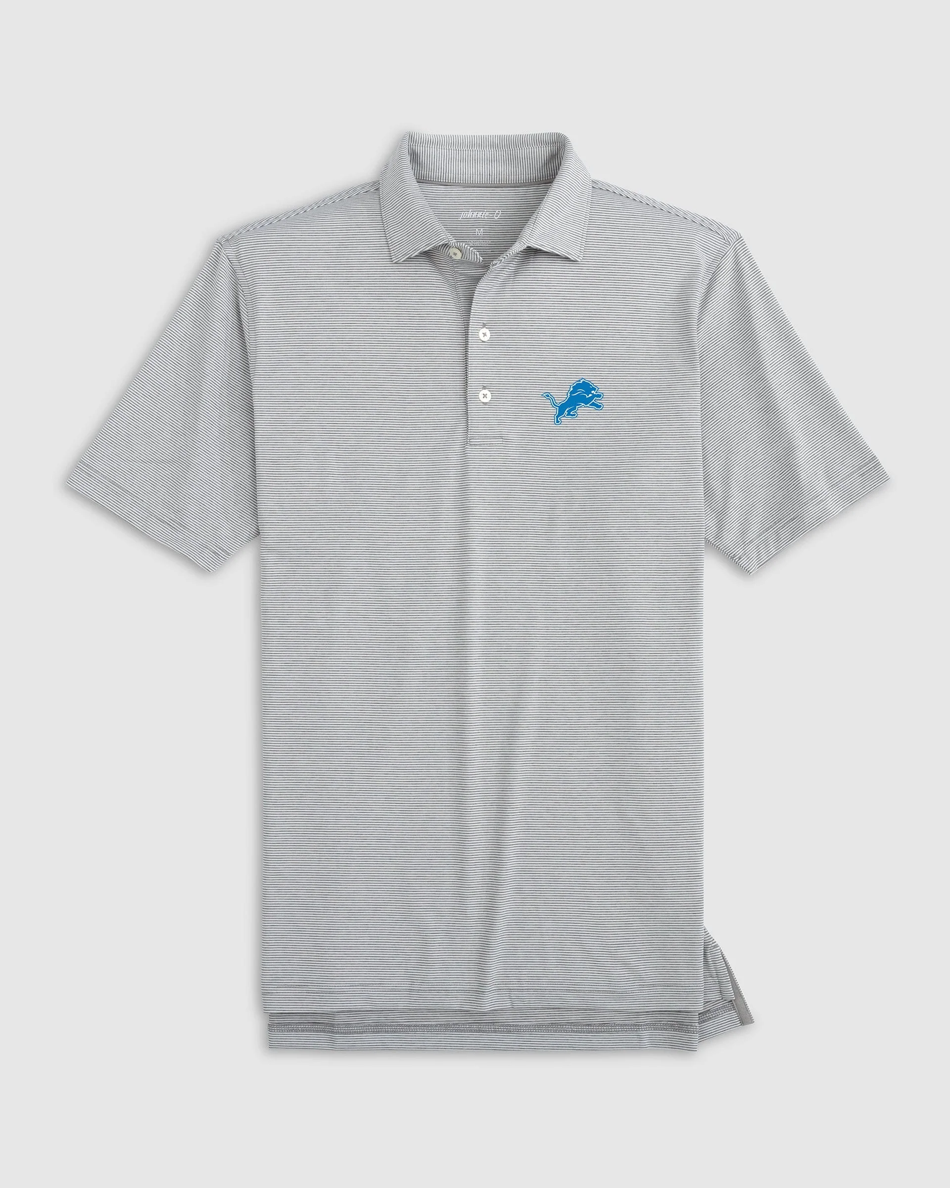 Detroit Lions Lyndonn Striped Performance Jersey Polo