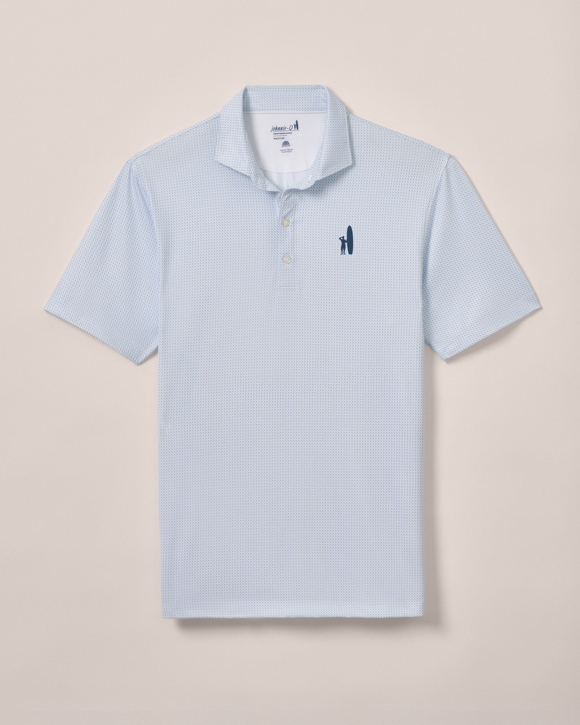 Custom Surfer Logo Performance Jersey Polo - Tee Time Print