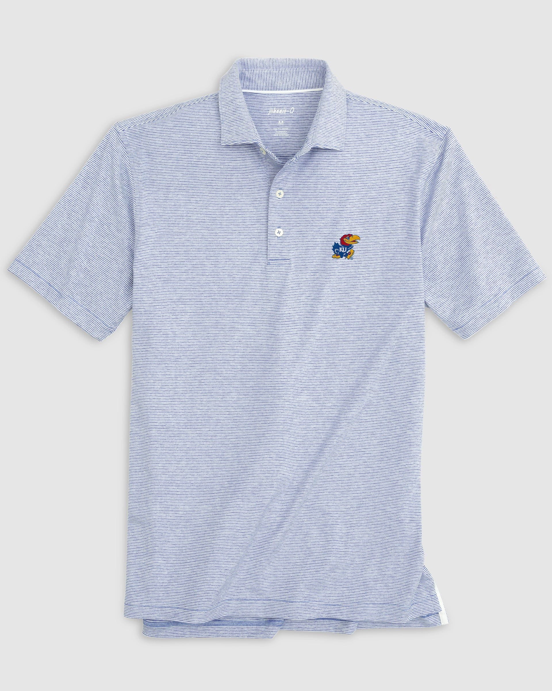 Kansas Lyndonn Striped Jersey Performance Polo