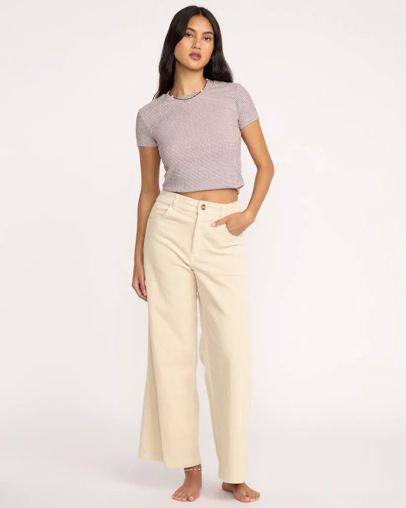 Billabong Womens Pants Free Fall High-Waist Cord