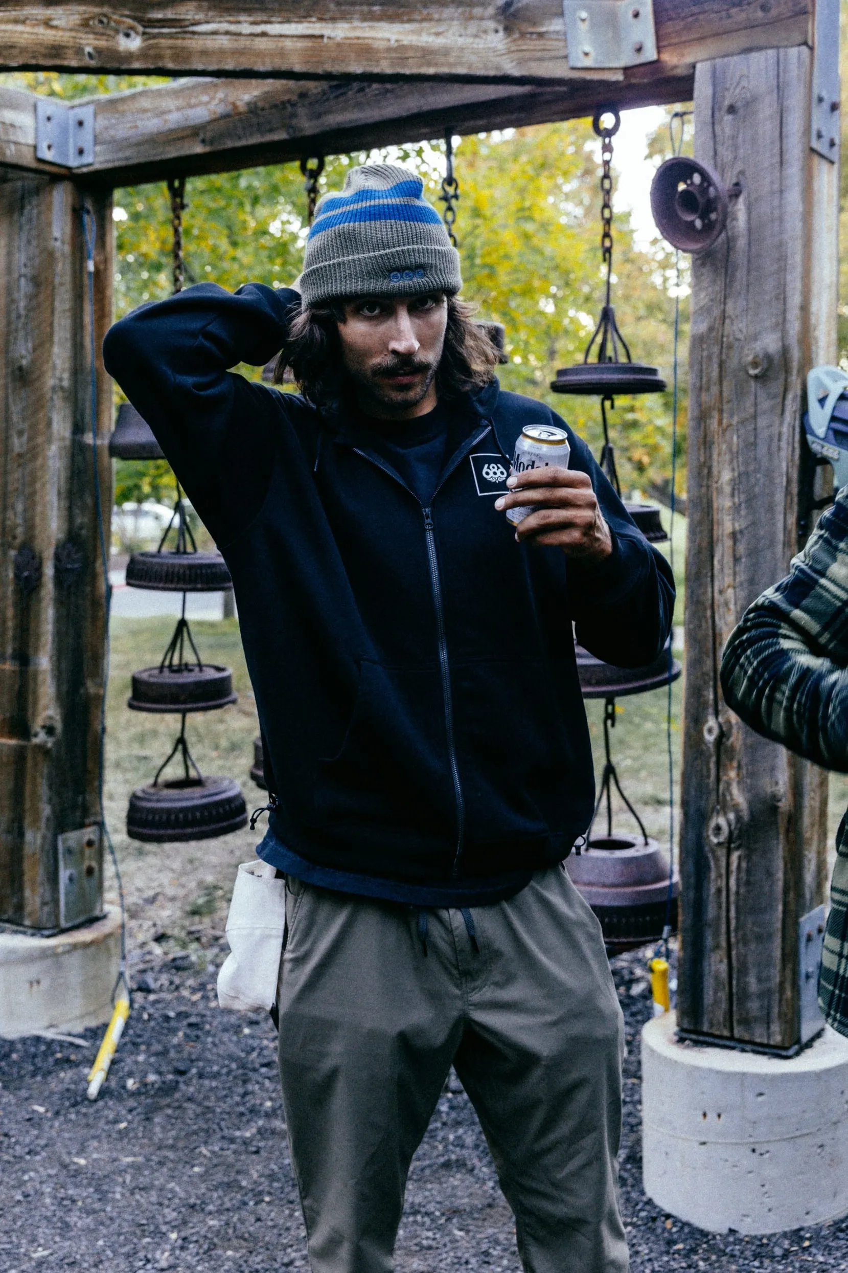 686 Mens Snow Layers Knockout Script Premium Heavyweight Zip Hoody