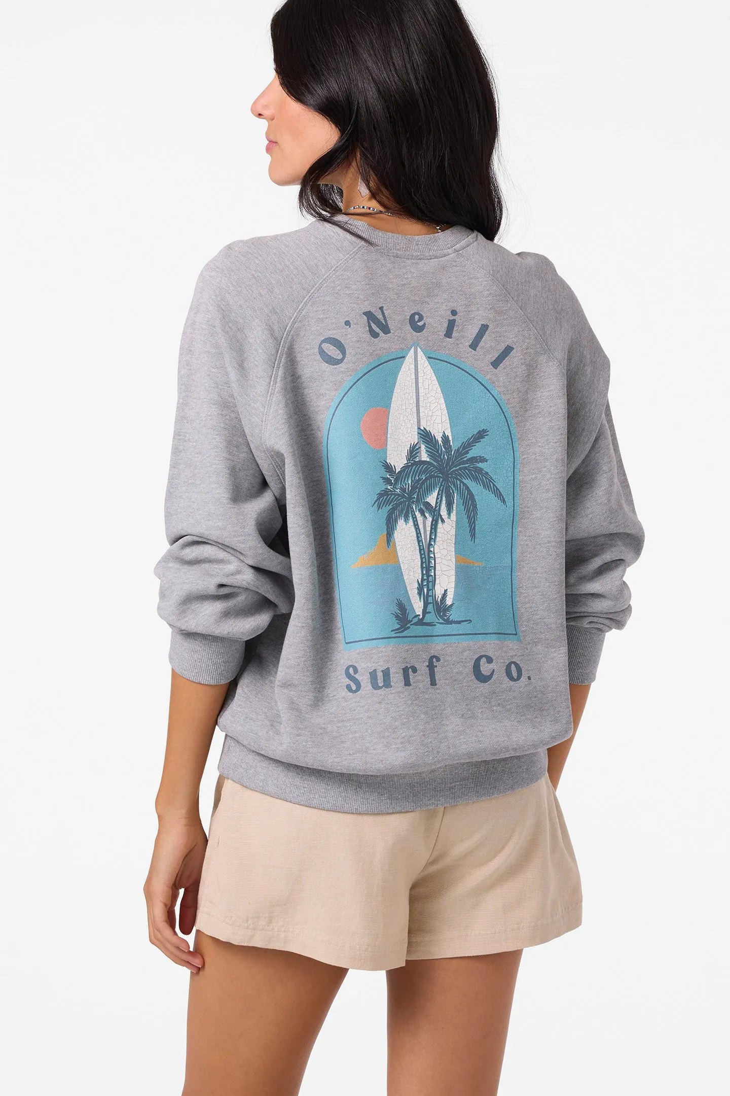 Oneill Womens Sweatshirt Boardwalk Crew Neck Fleece