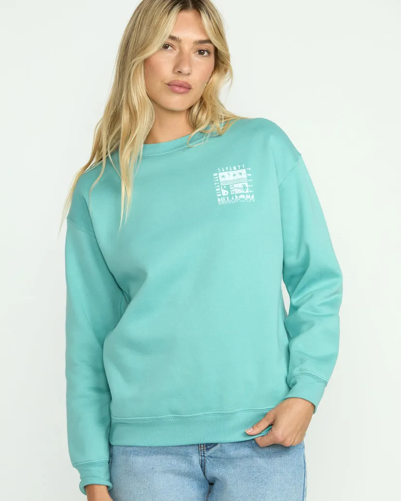 Billabong Womens Sweatshirt Check Yourself Crewneck