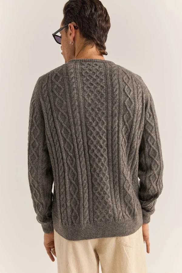 Rhythm Mens Sweater Mohair Fishermans Knit