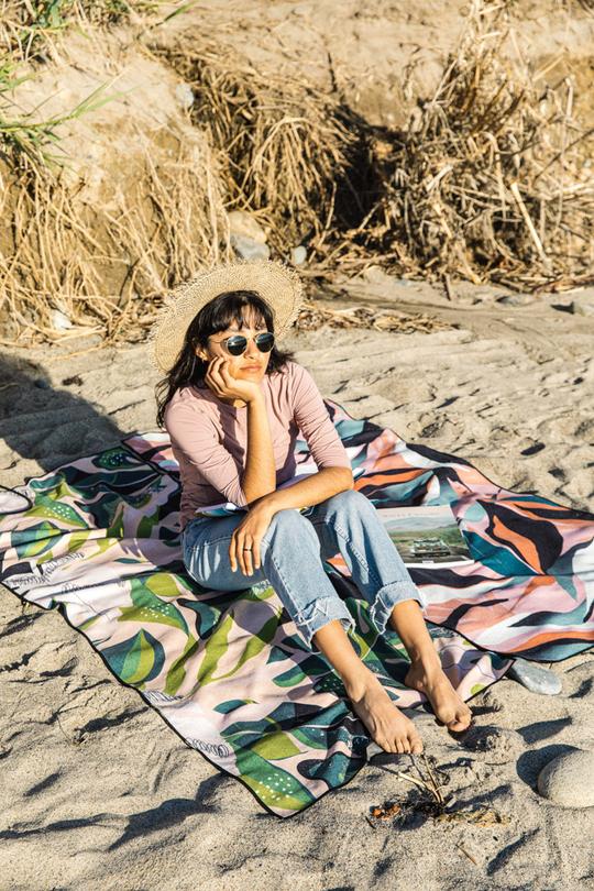 Nomadix Towel Monstera Green Pink