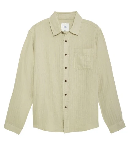 Katin Mens Woven Alan Solid Long Sleeve