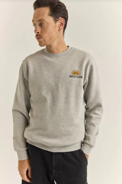 Rhythm Mens Sweatshirt Awake Fleece Crew